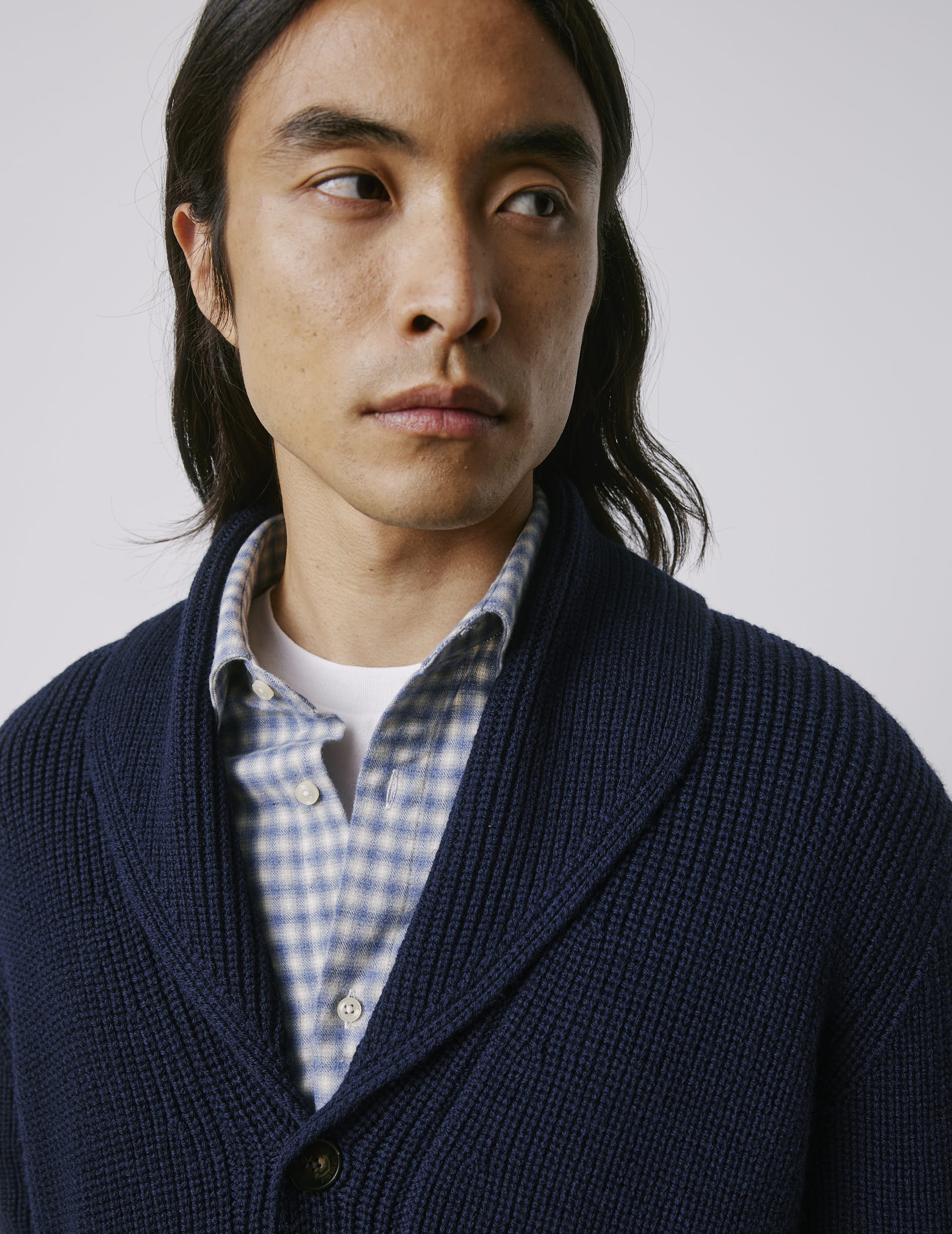 Mathis navy wool cardigan