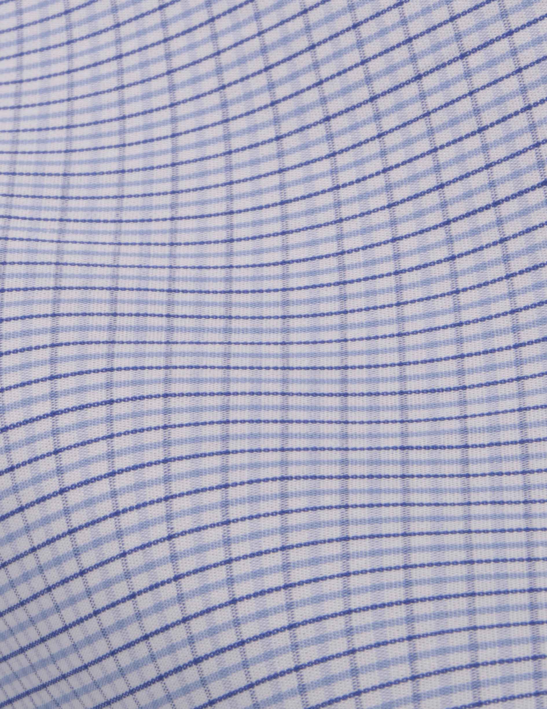 Classic blue checked shirt - Poplin - American Collar