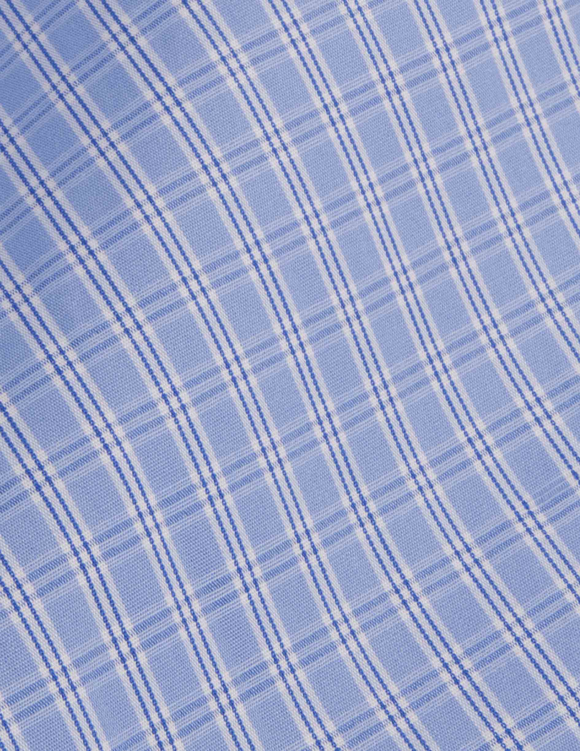 Classic blue checked shirt - Poplin - American Collar