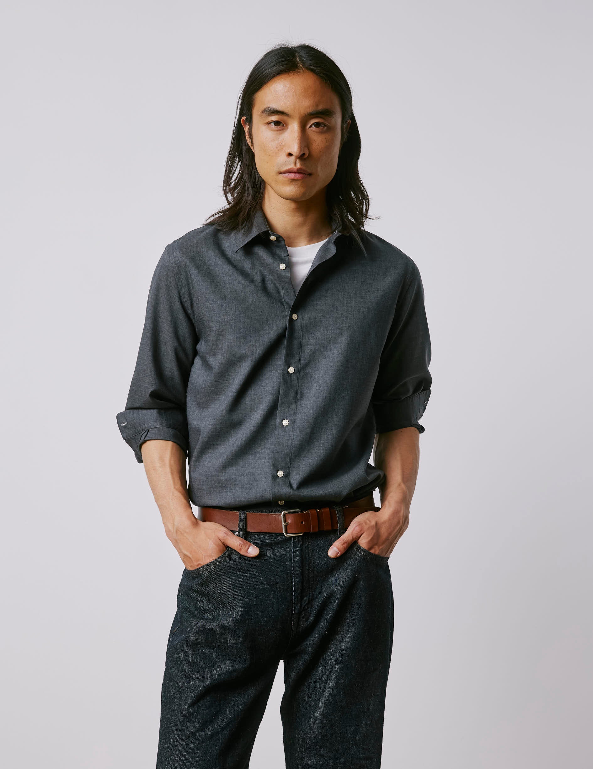 Antonin gray shirt - Virgin wool - Prodigious Collar