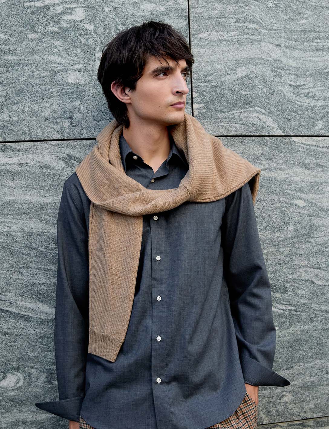 Antonin gray shirt - Virgin wool - Prodigious Collar