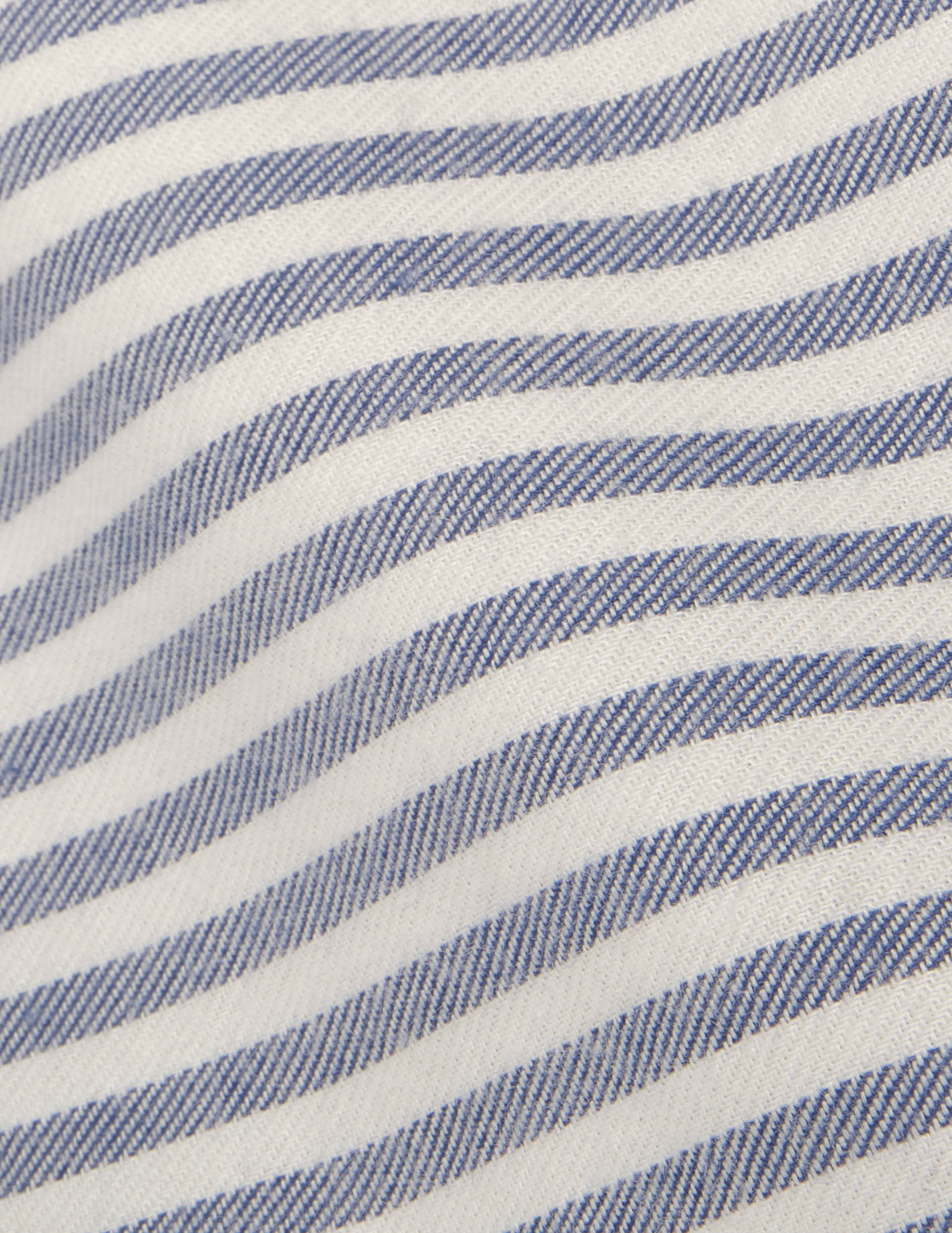 Aristote navy striped shirt - Flannel - Italian Collar