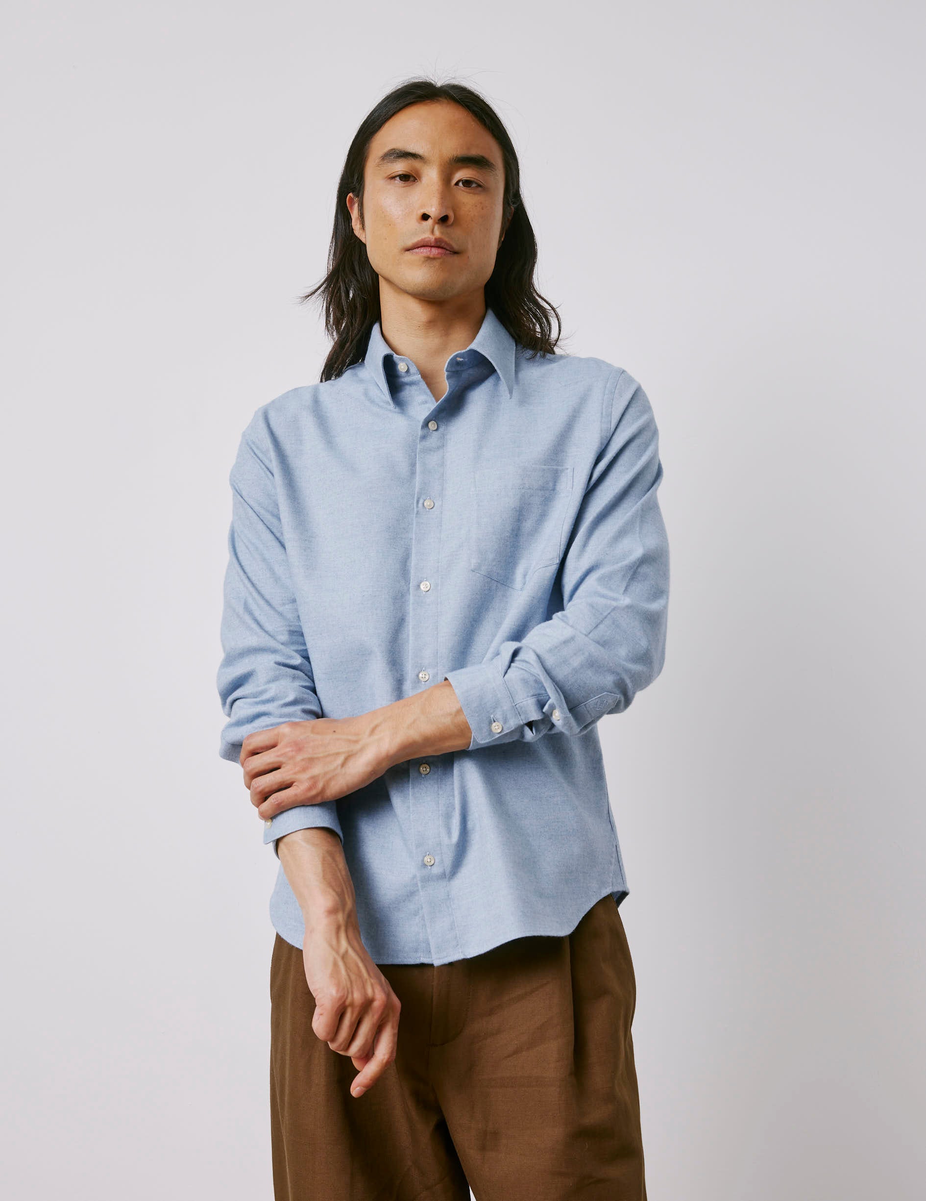 Arnold blue shirt - Flannel - Prodigious Collar