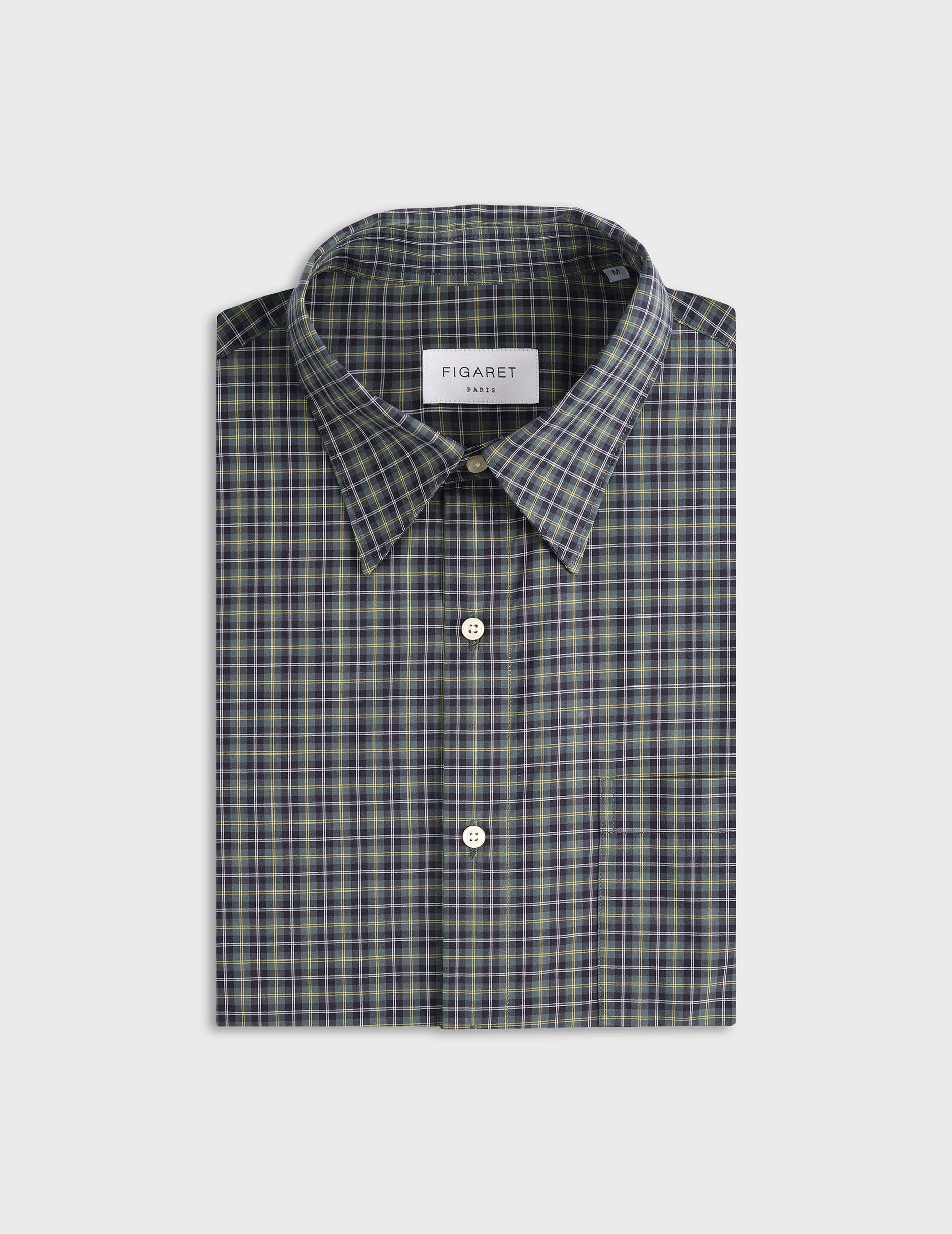 Arnold green checked shirt - Poplin - Prodigious Collar