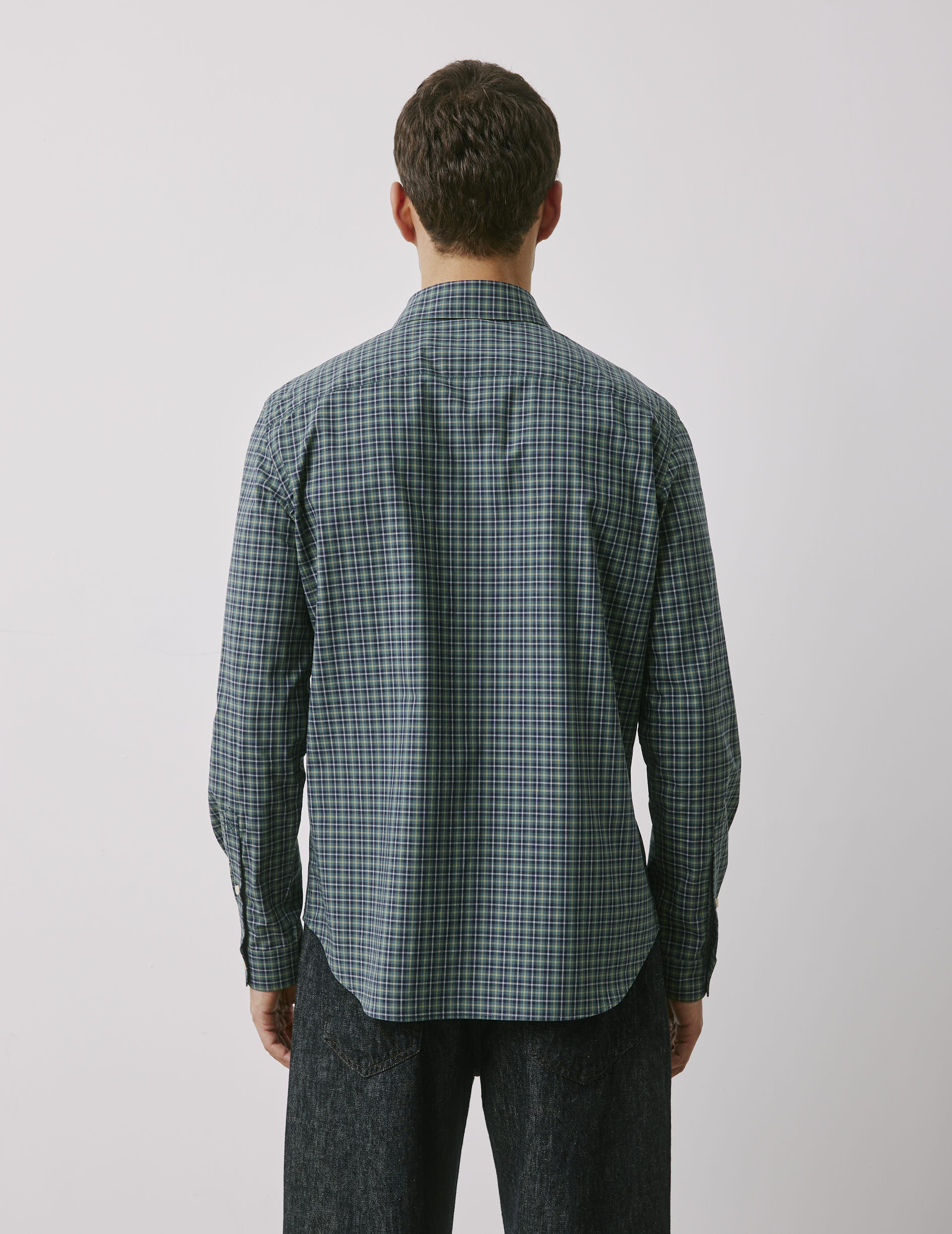 Arnold green checked shirt - Poplin - Prodigious Collar