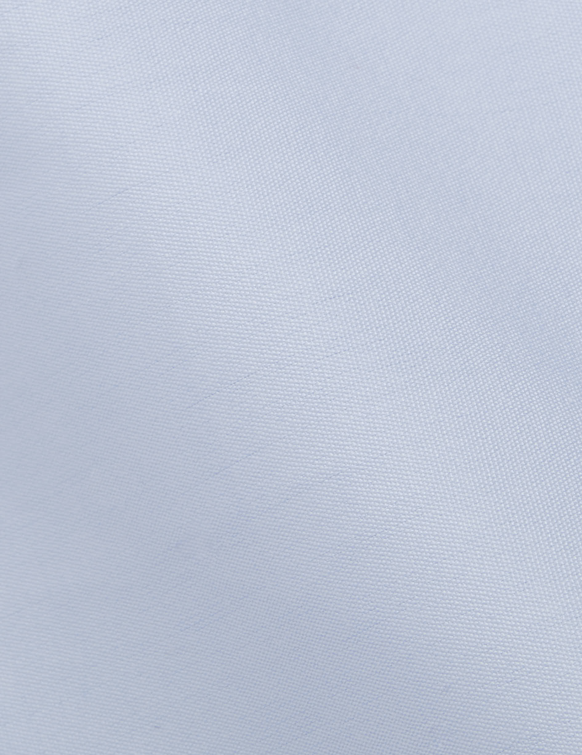 Semi-fitted blue shirt - Poplin - Round Collar