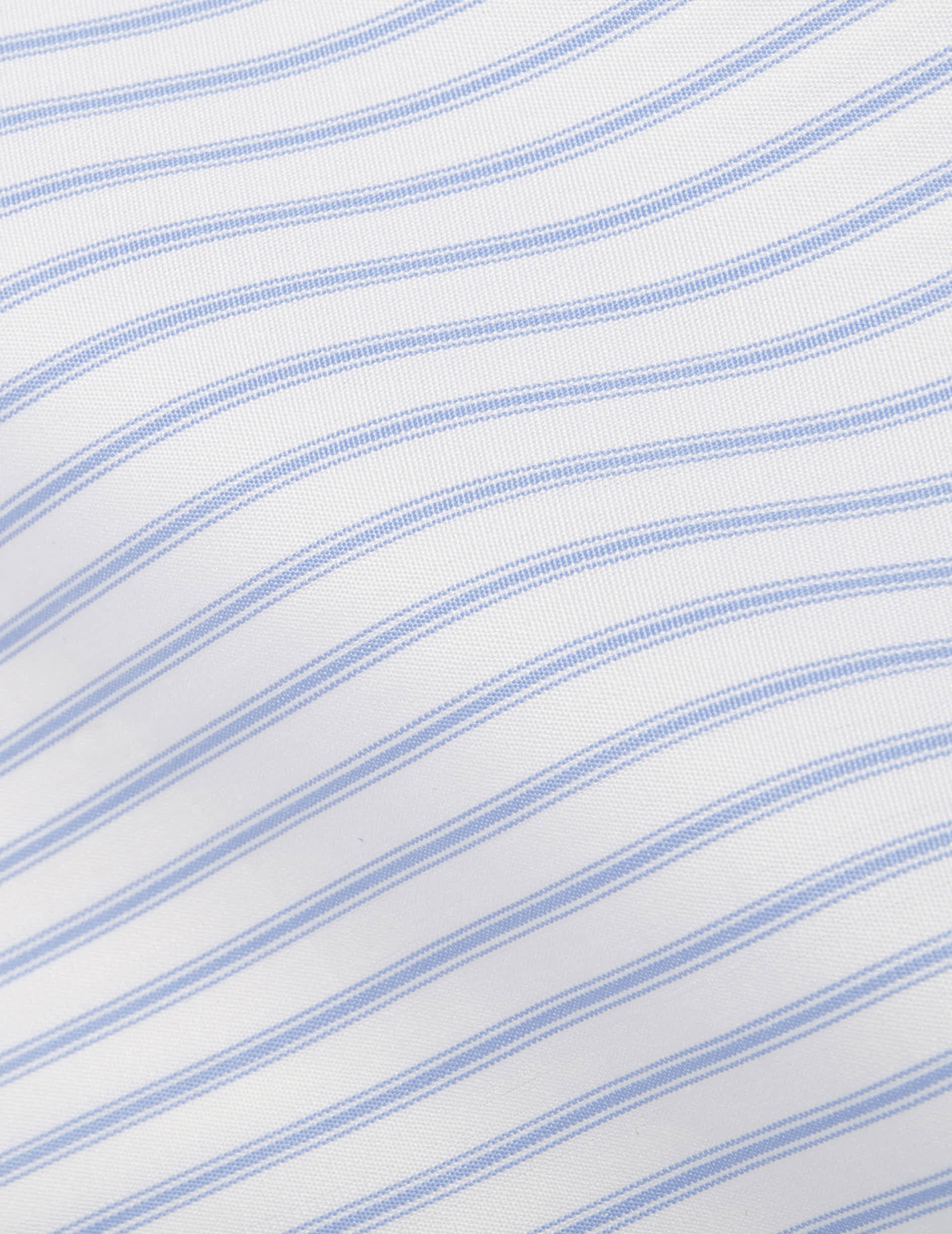 Carl blue striped shirt - Poplin - Open Straight Collar