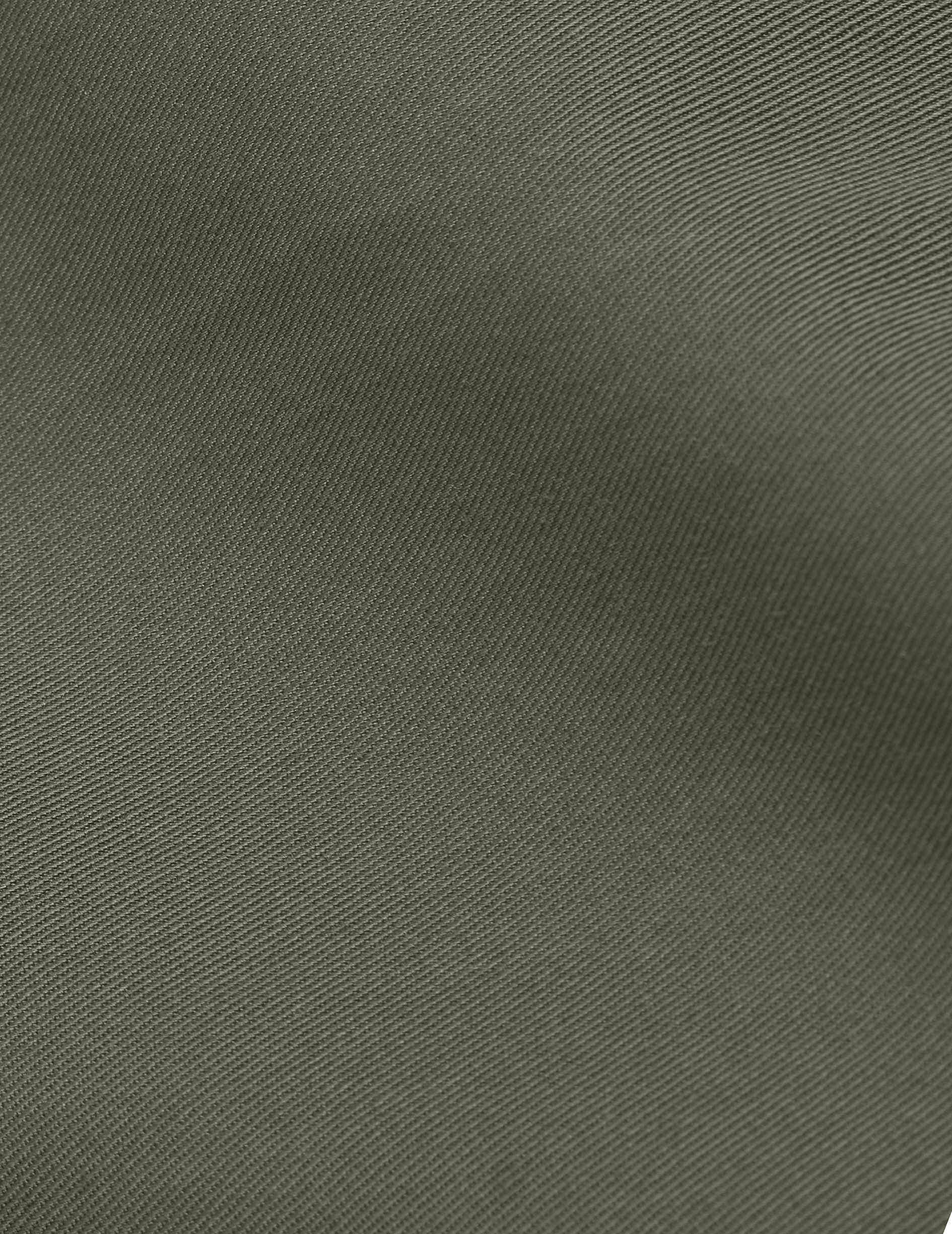 Carl khaki shirt - Twill - Open straight Collar