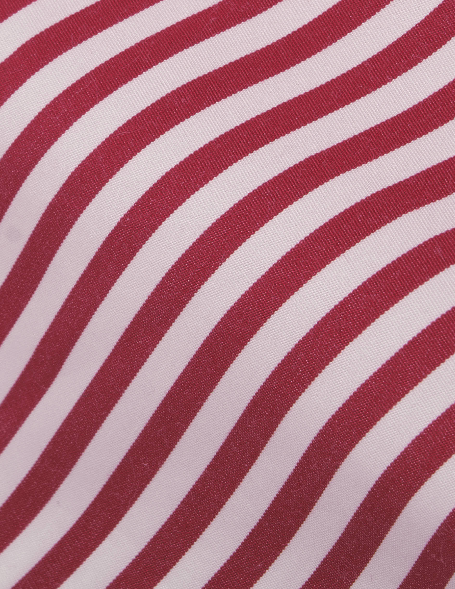 Semi-fitted striped red shirt - Poplin - Figaret Collar