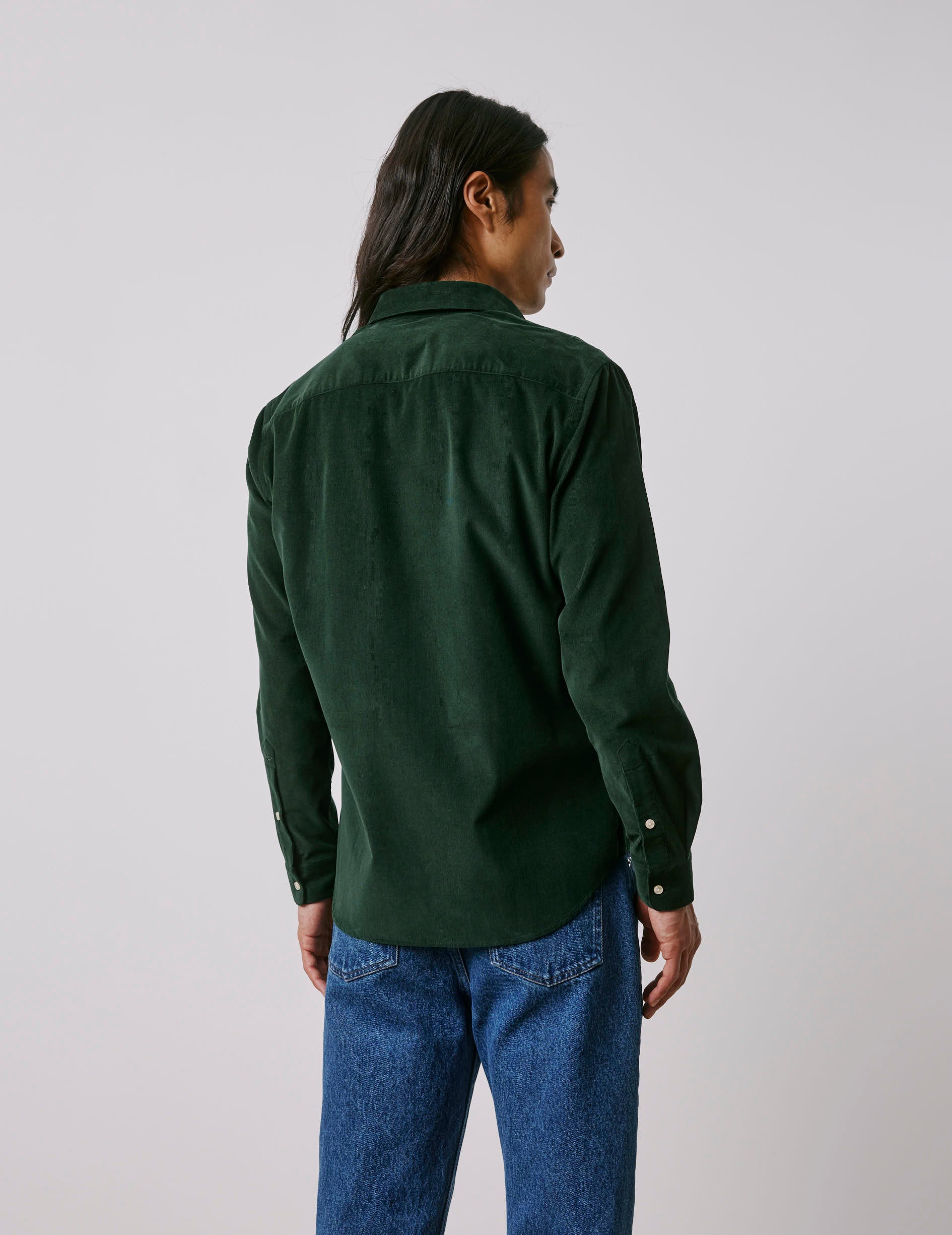 Gabriel green velvet shirt - Velvet - American Collar