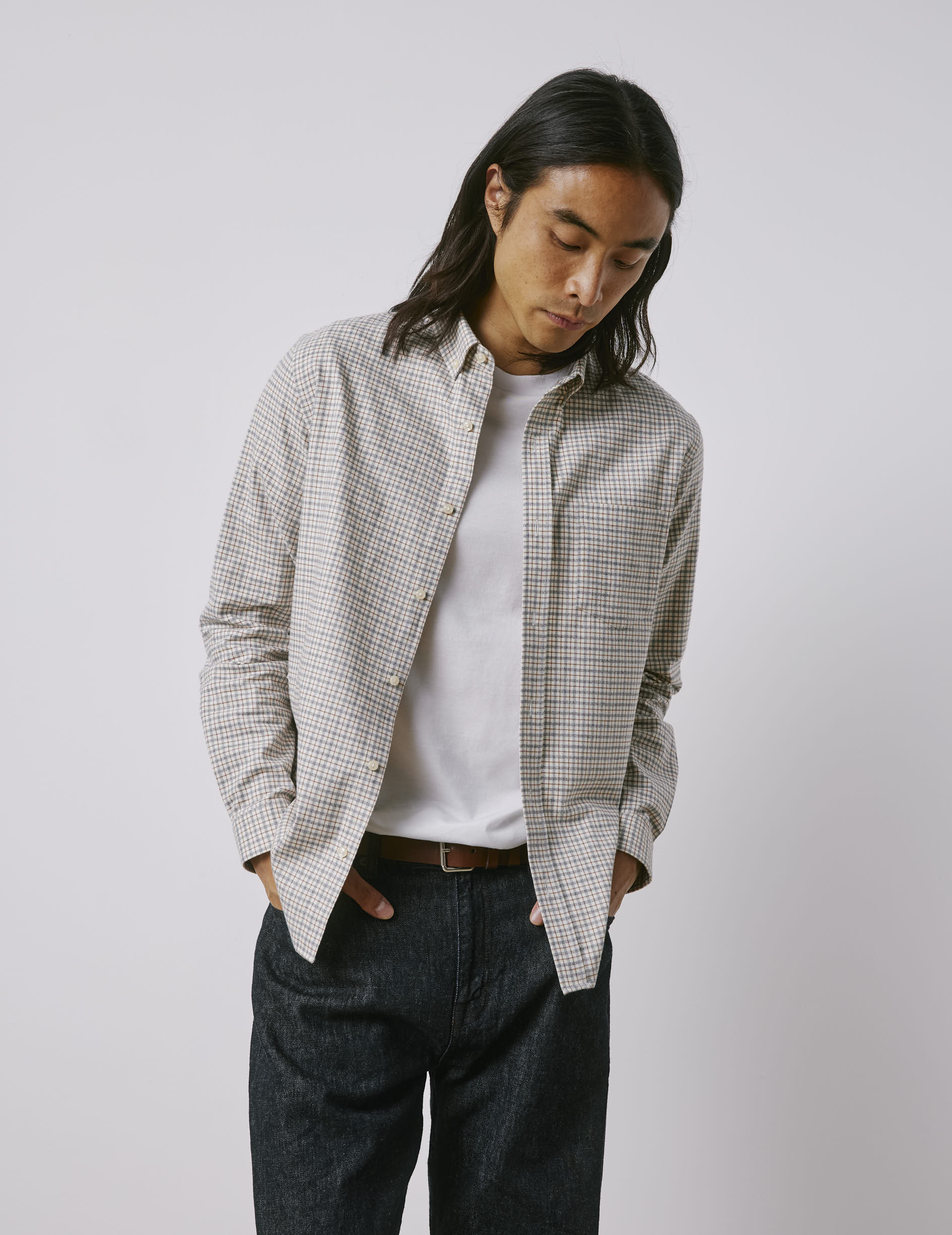 Gabriel brown checked shirt - Flannel - American Collar