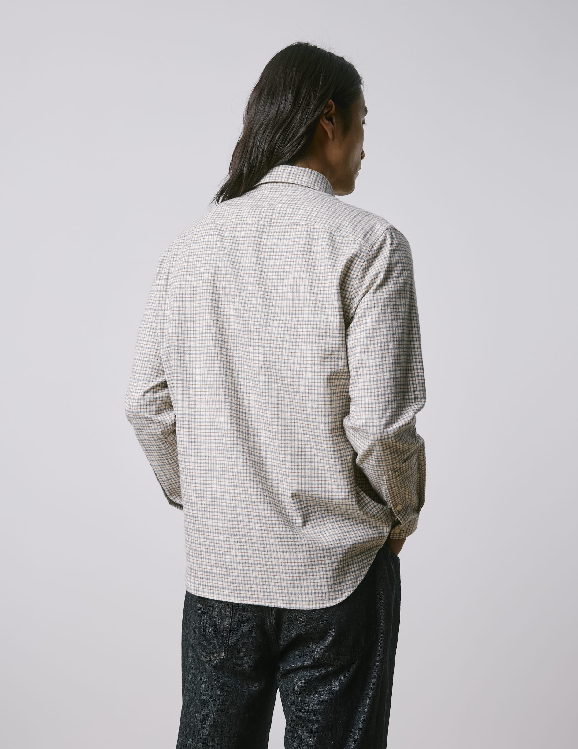 Gabriel brown checked shirt - Flannel - American Collar