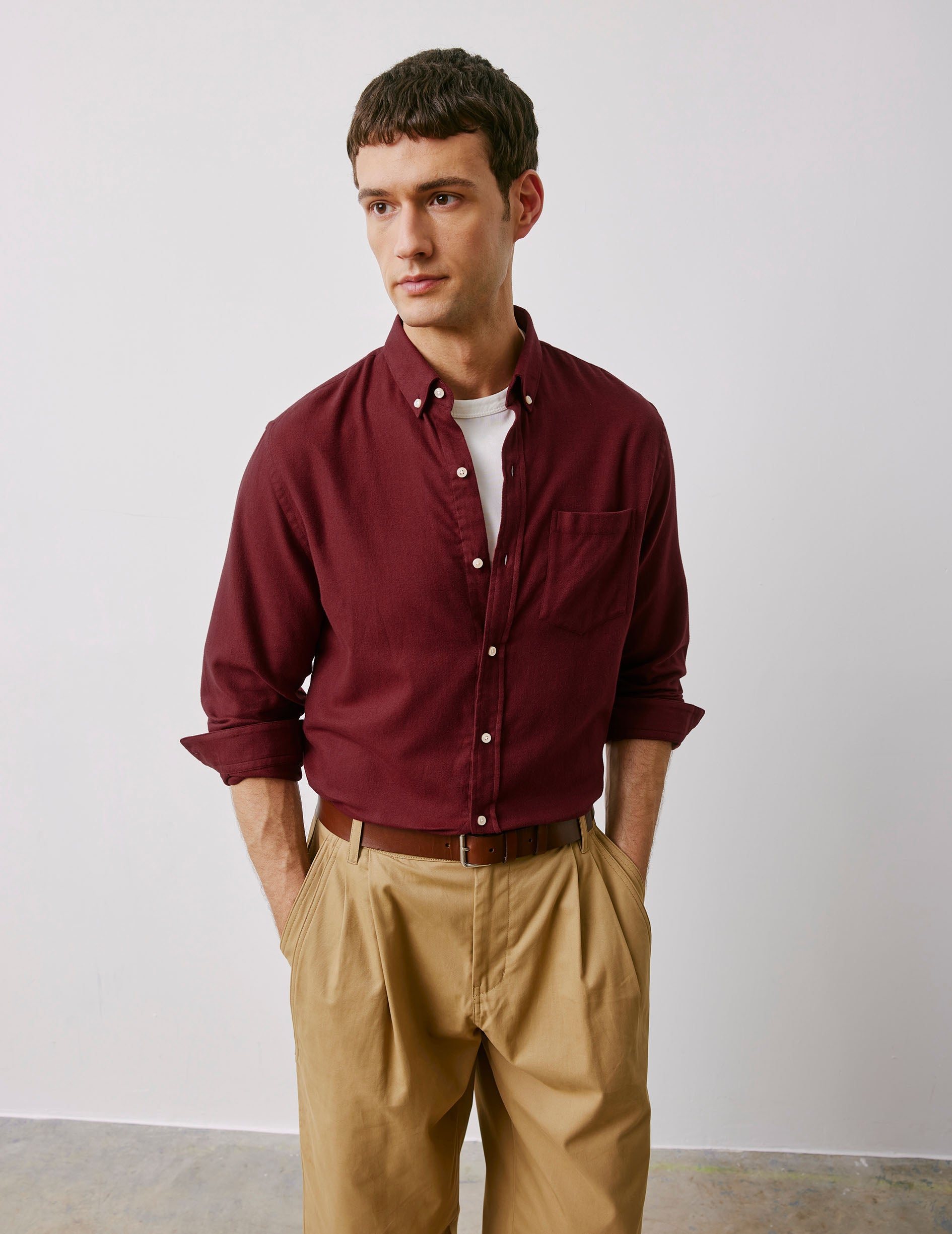 Gabriel bordeaux shirt - Flannel - American Collar