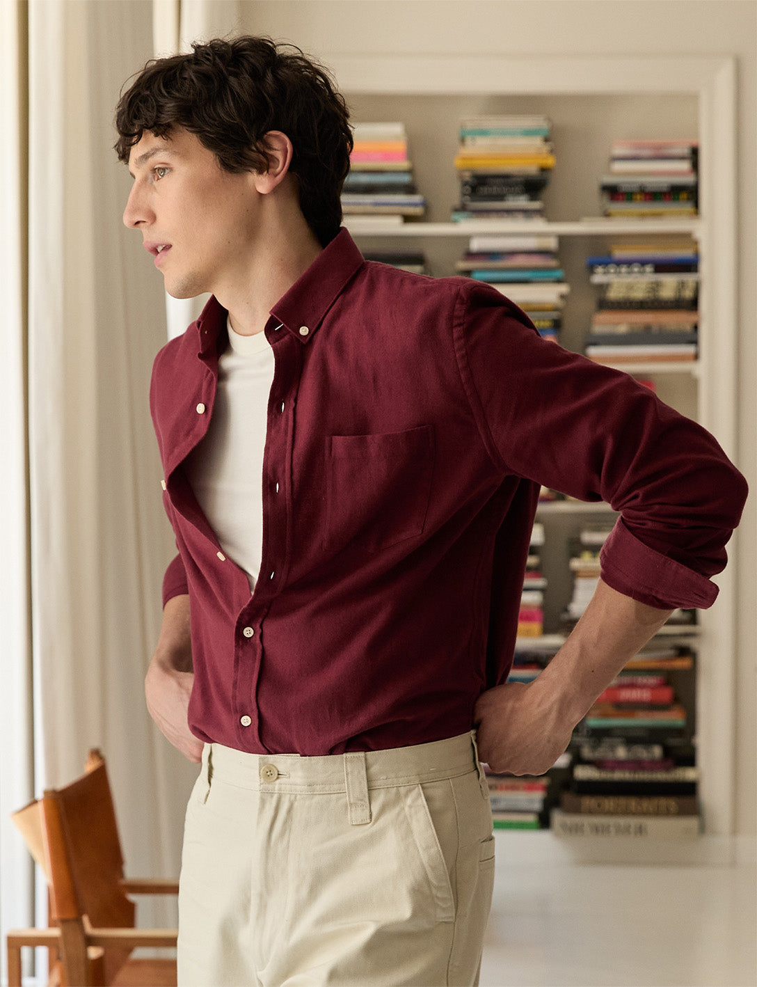 Gabriel bordeaux shirt - Flannel - American Collar