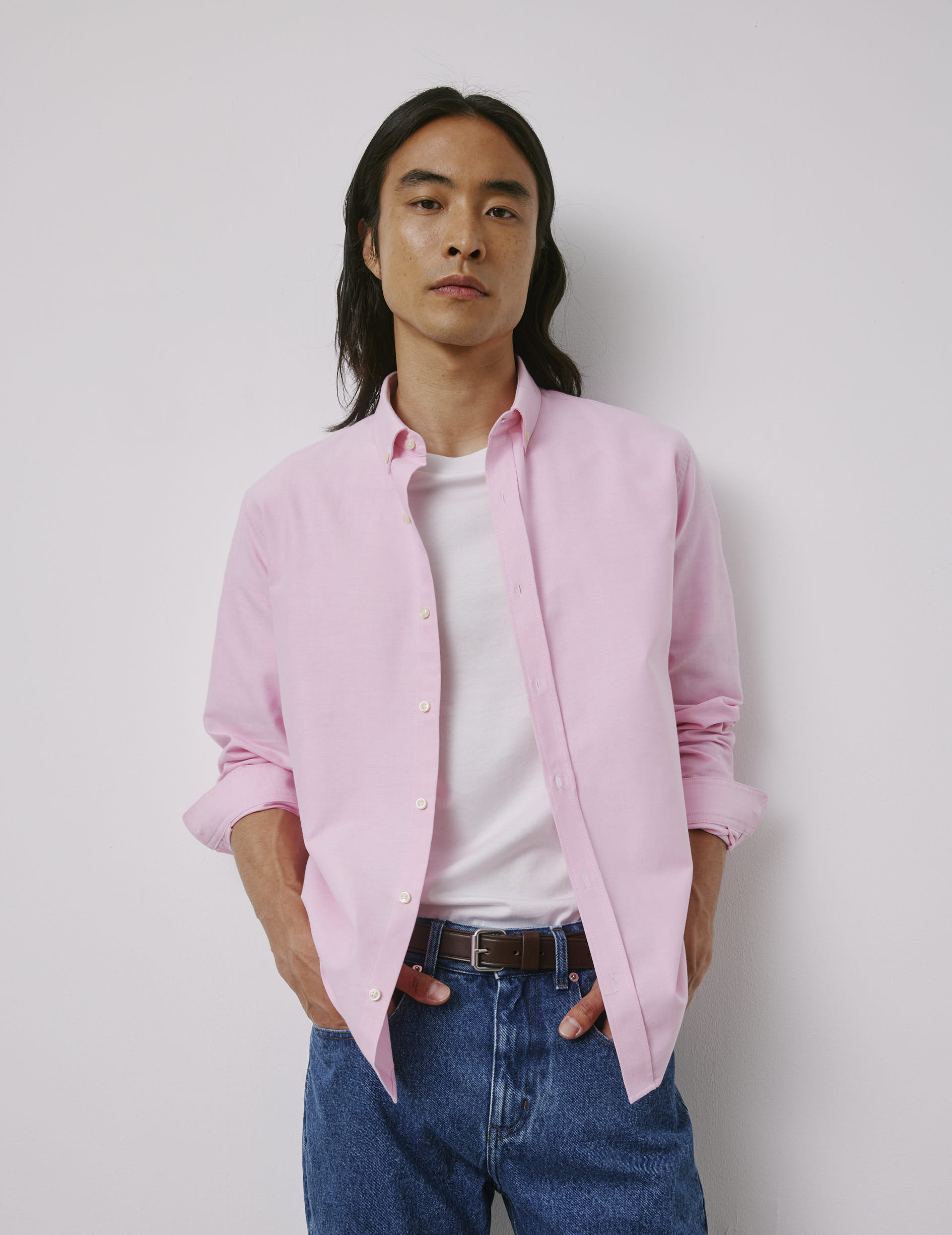 Gaspard pink shirt - Oxford - American Collar