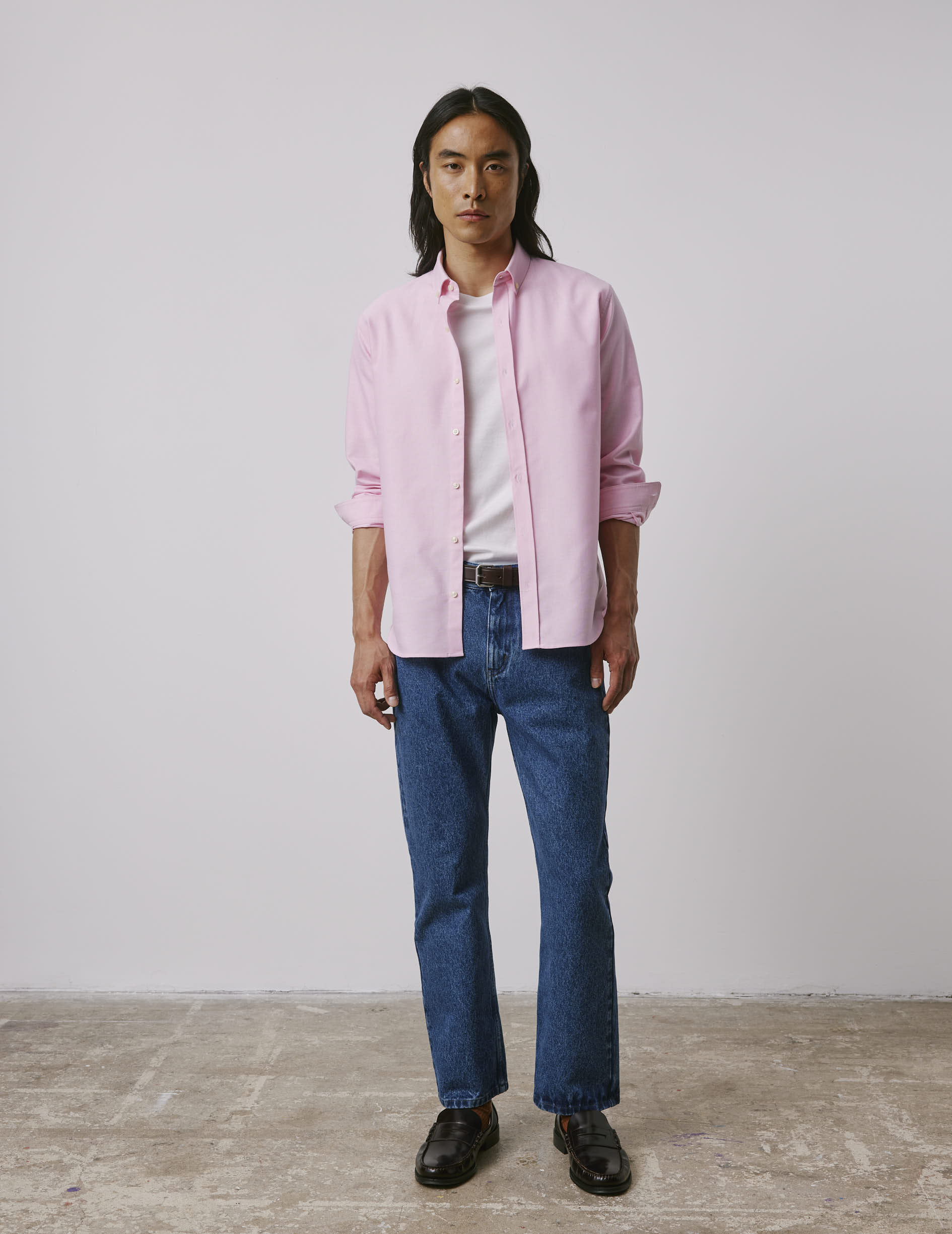 Gaspard pink shirt - Oxford - American Collar