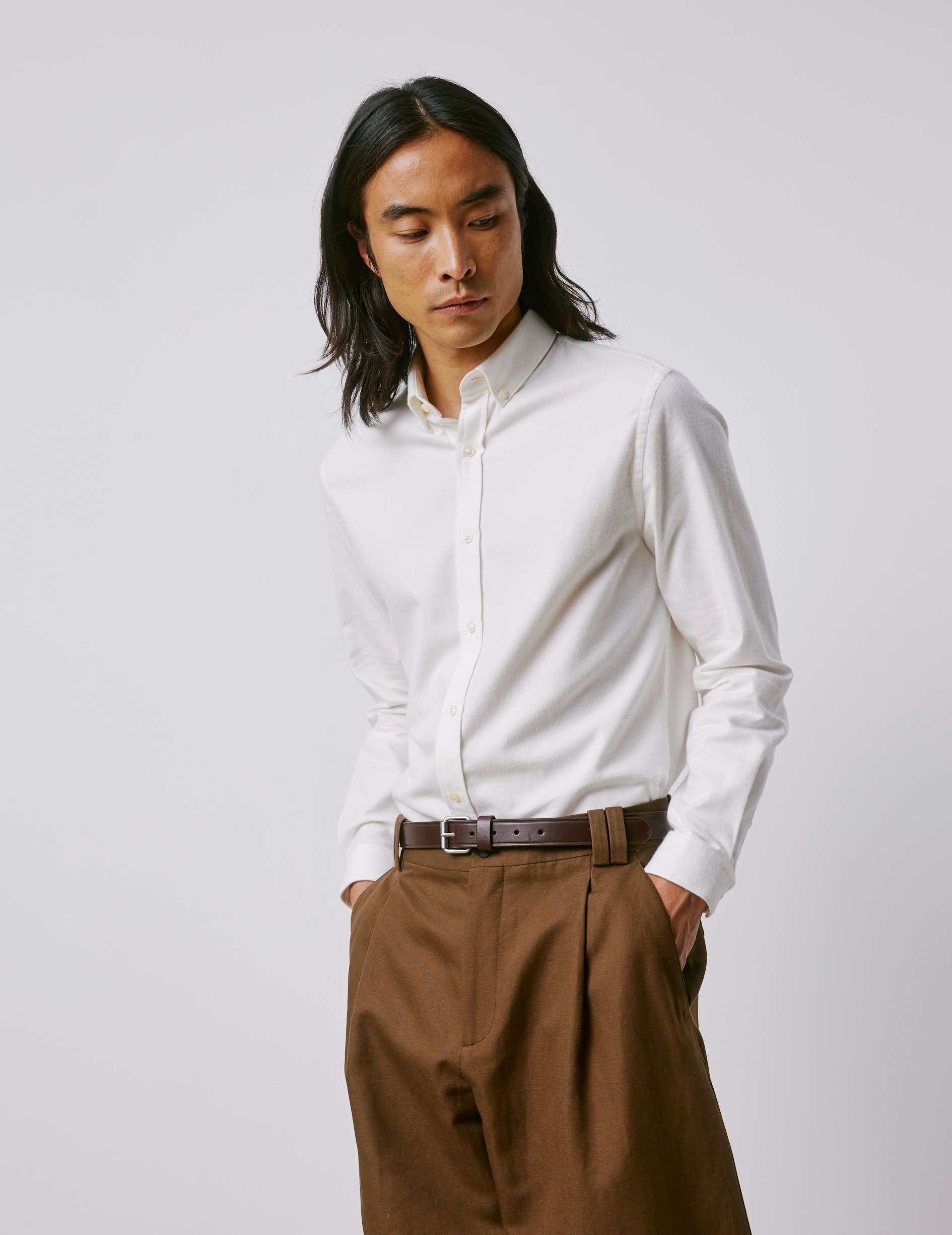 Gaspard white shirt - Flannel - American Collar