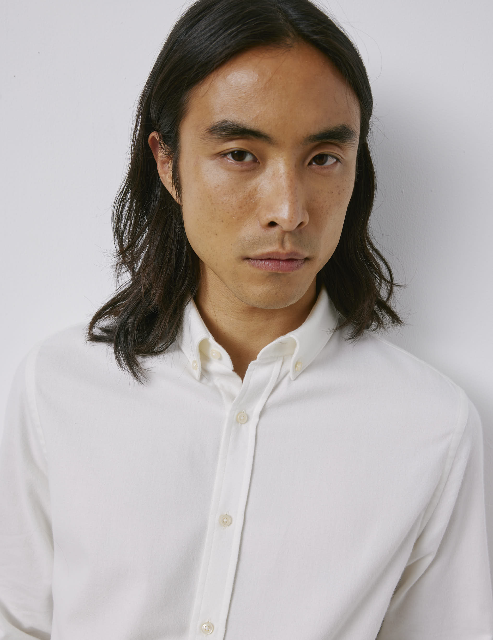 Gaspard white shirt - Flannel - American Collar
