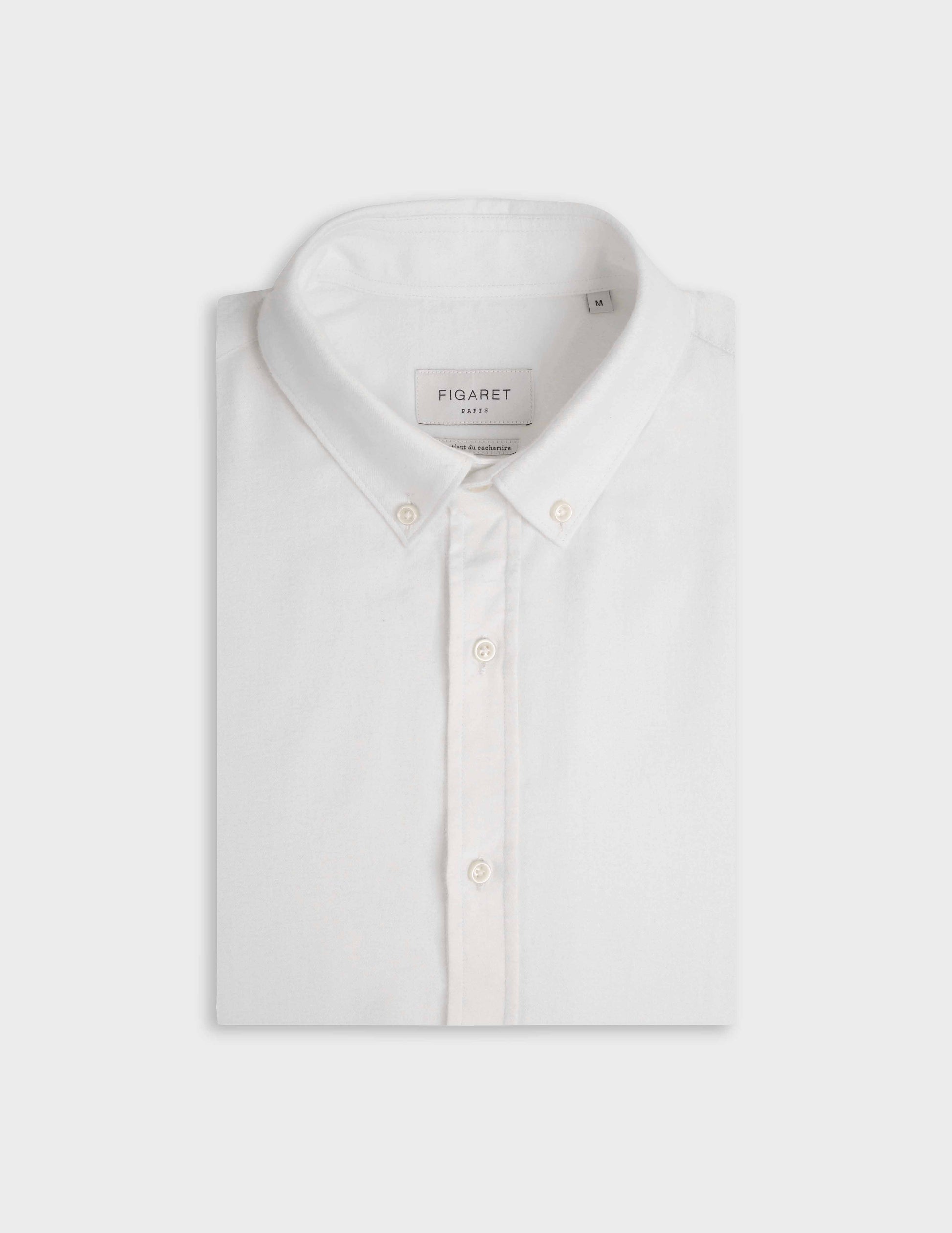 Gaspard white shirt - Flannel - American Collar