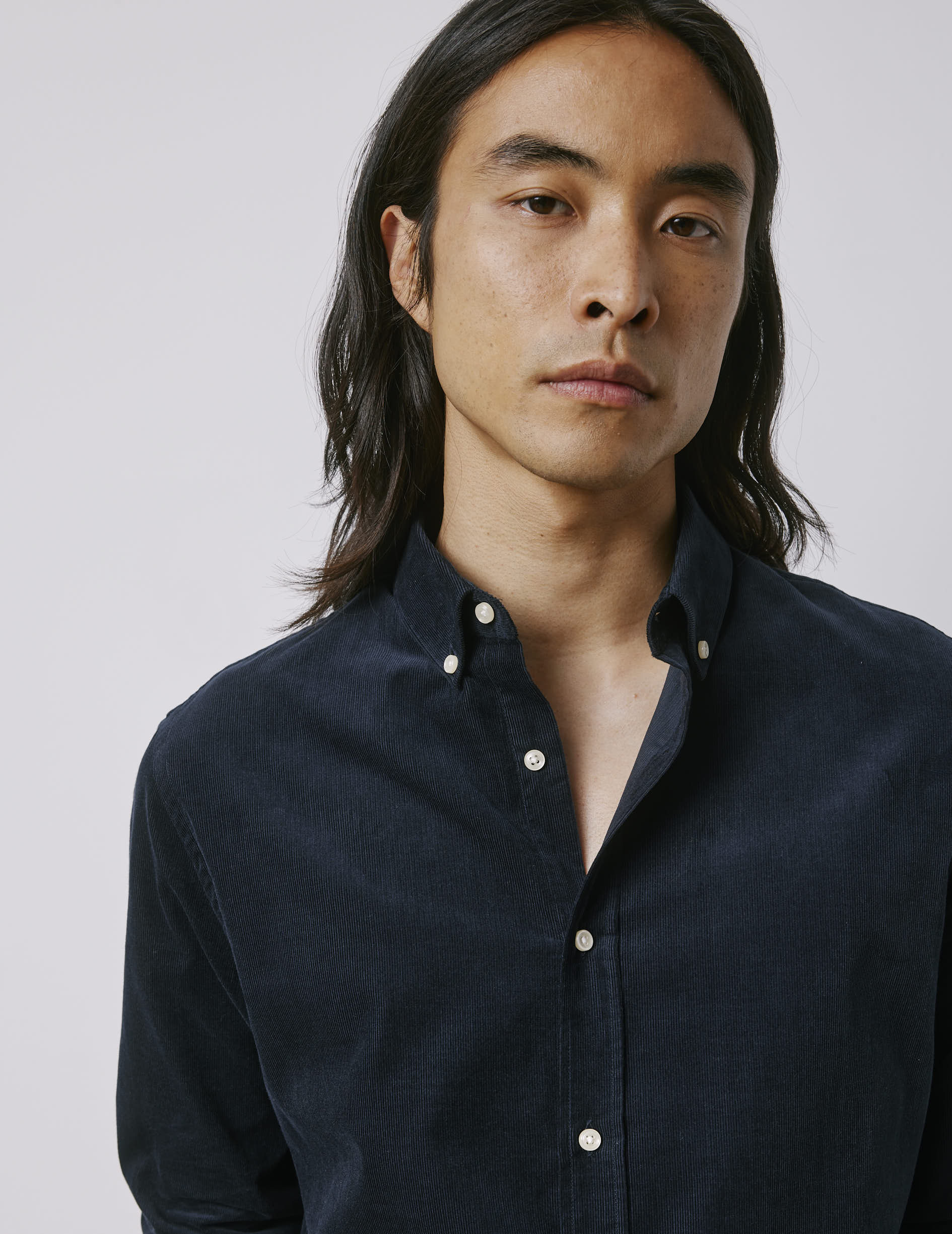 Gaspard navy shirt - Velvet - American Collar