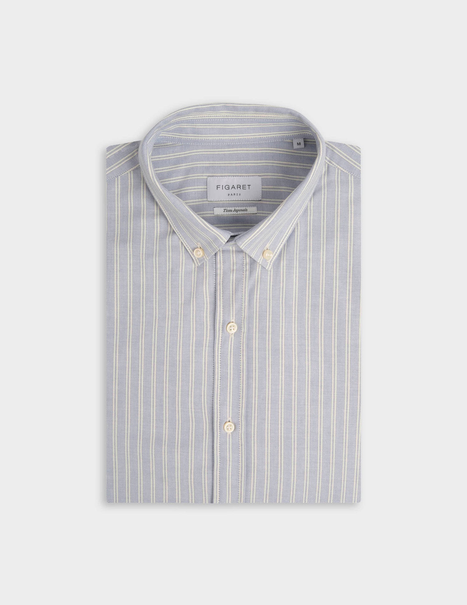Gaspard striped blue shirt - Oxford - American Collar#4