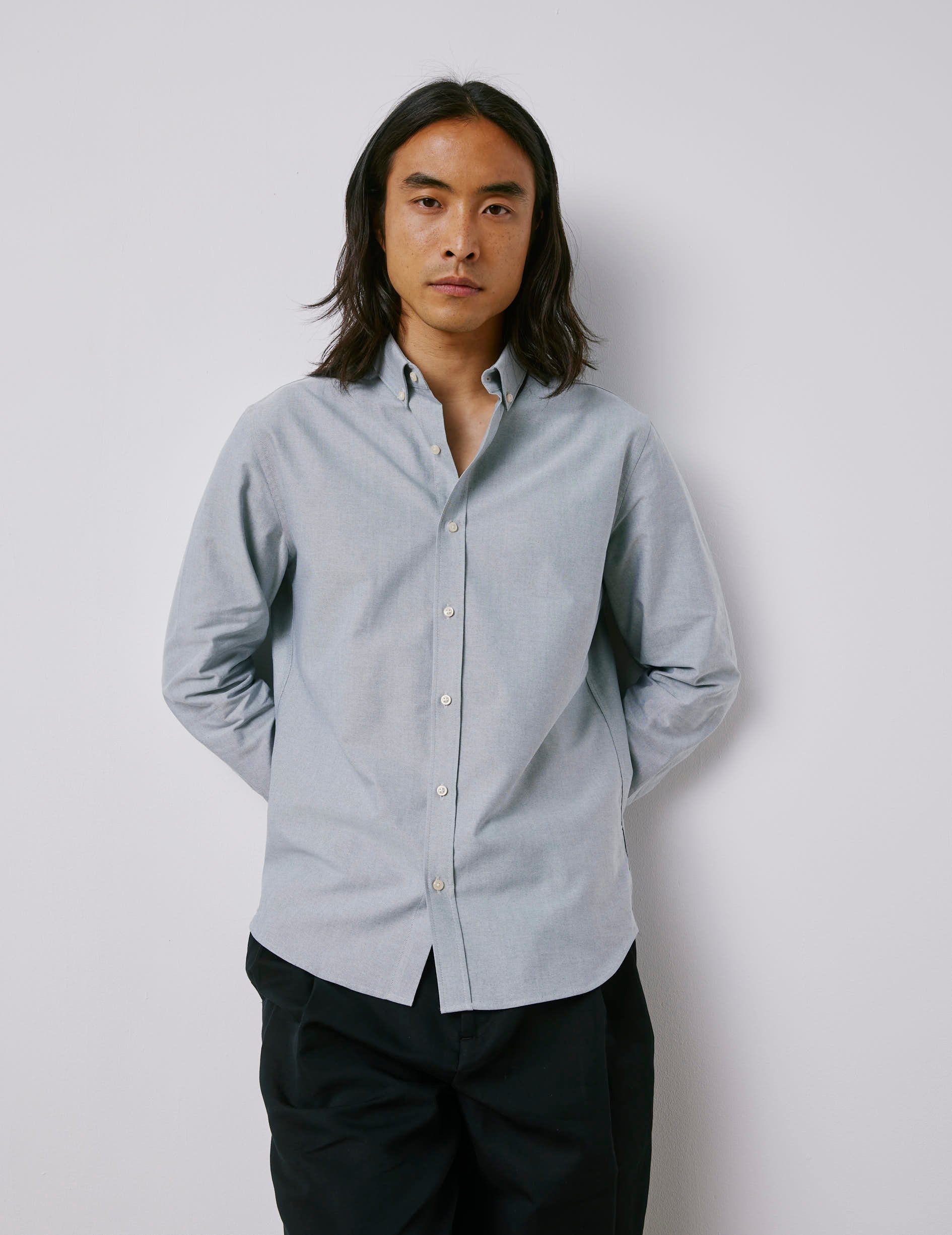 Gaspard green shirt - Oxford - American Collar