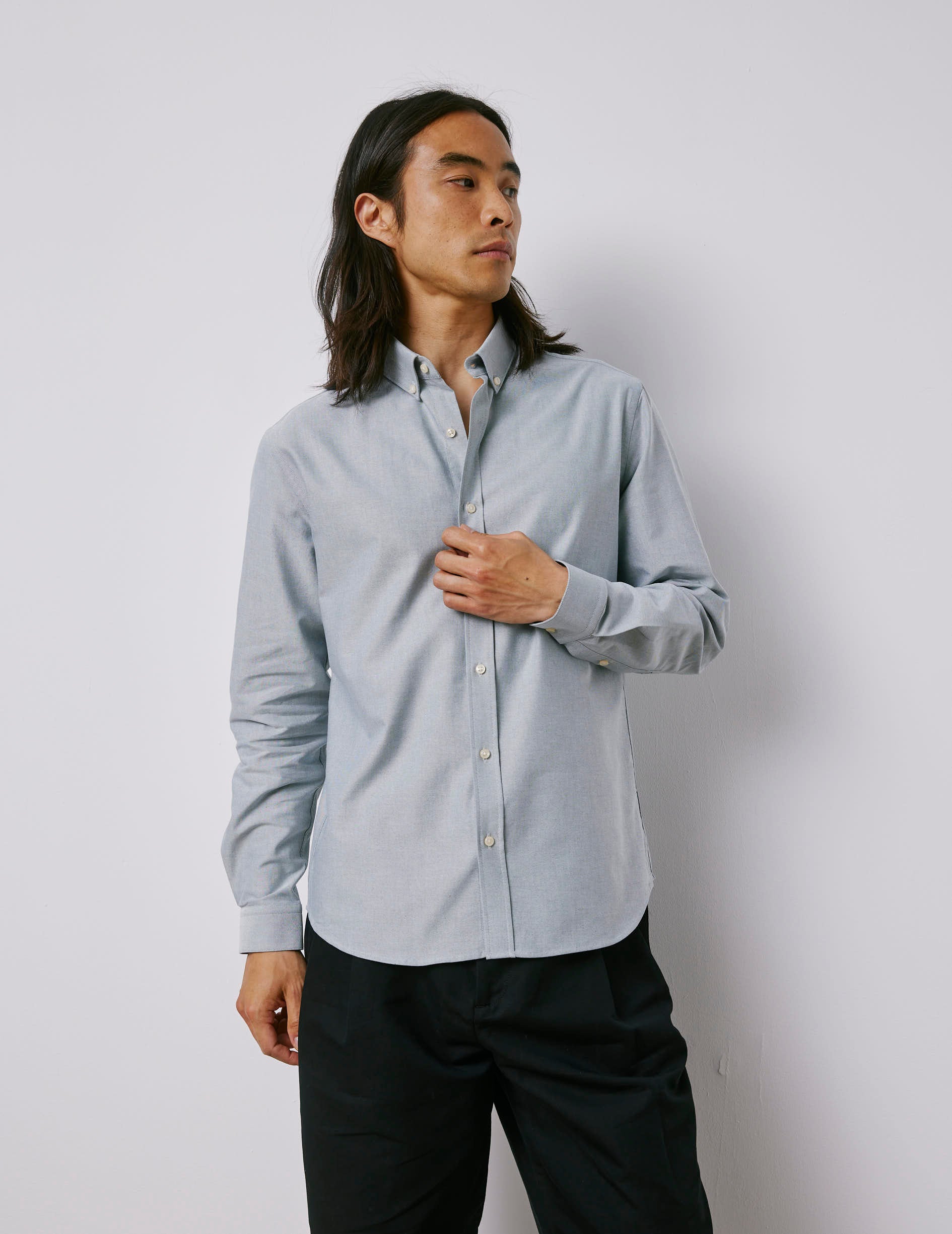 Gaspard green shirt - Oxford - American Collar