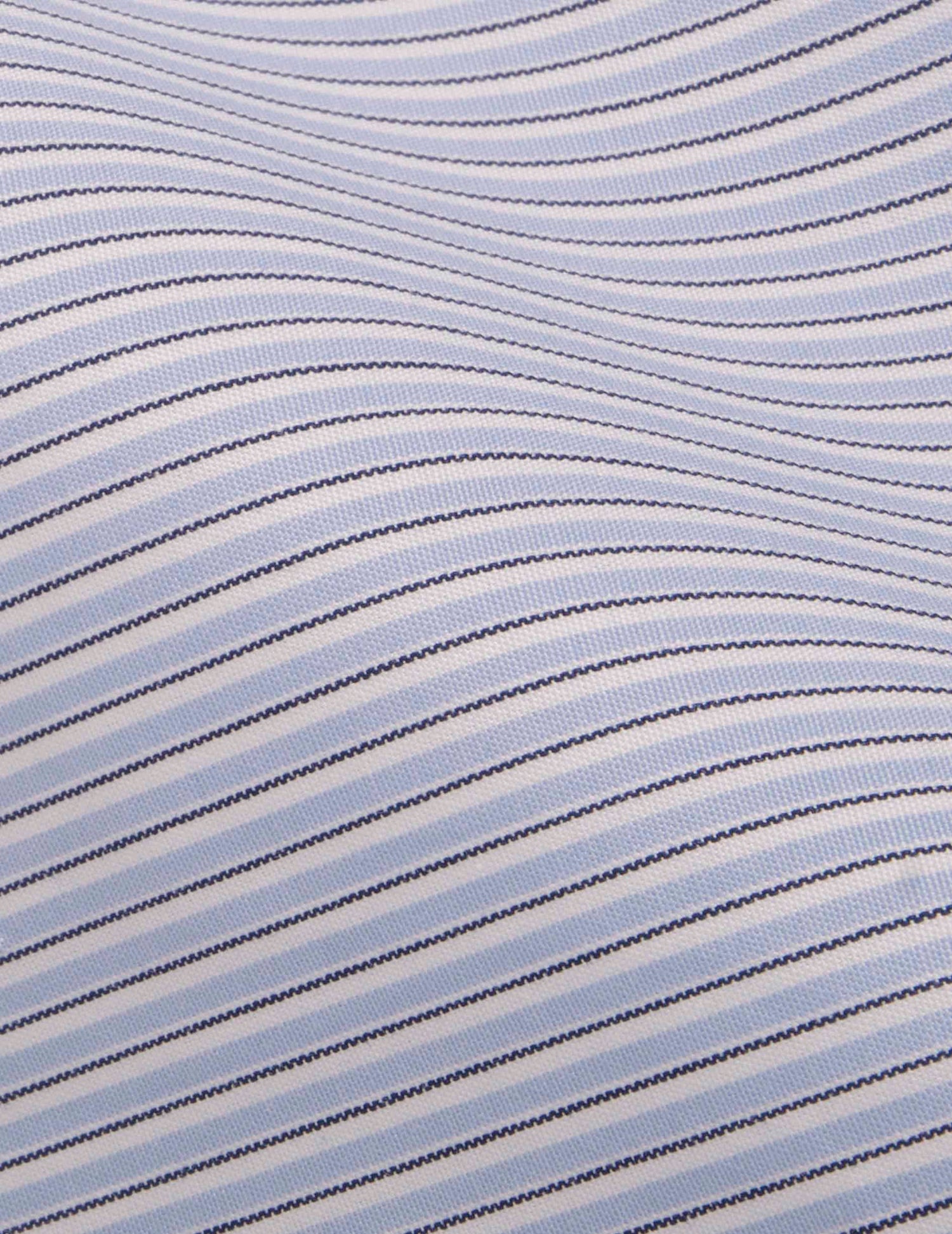 Herwin blue striped shirt - Poplin - Officer Collar#4