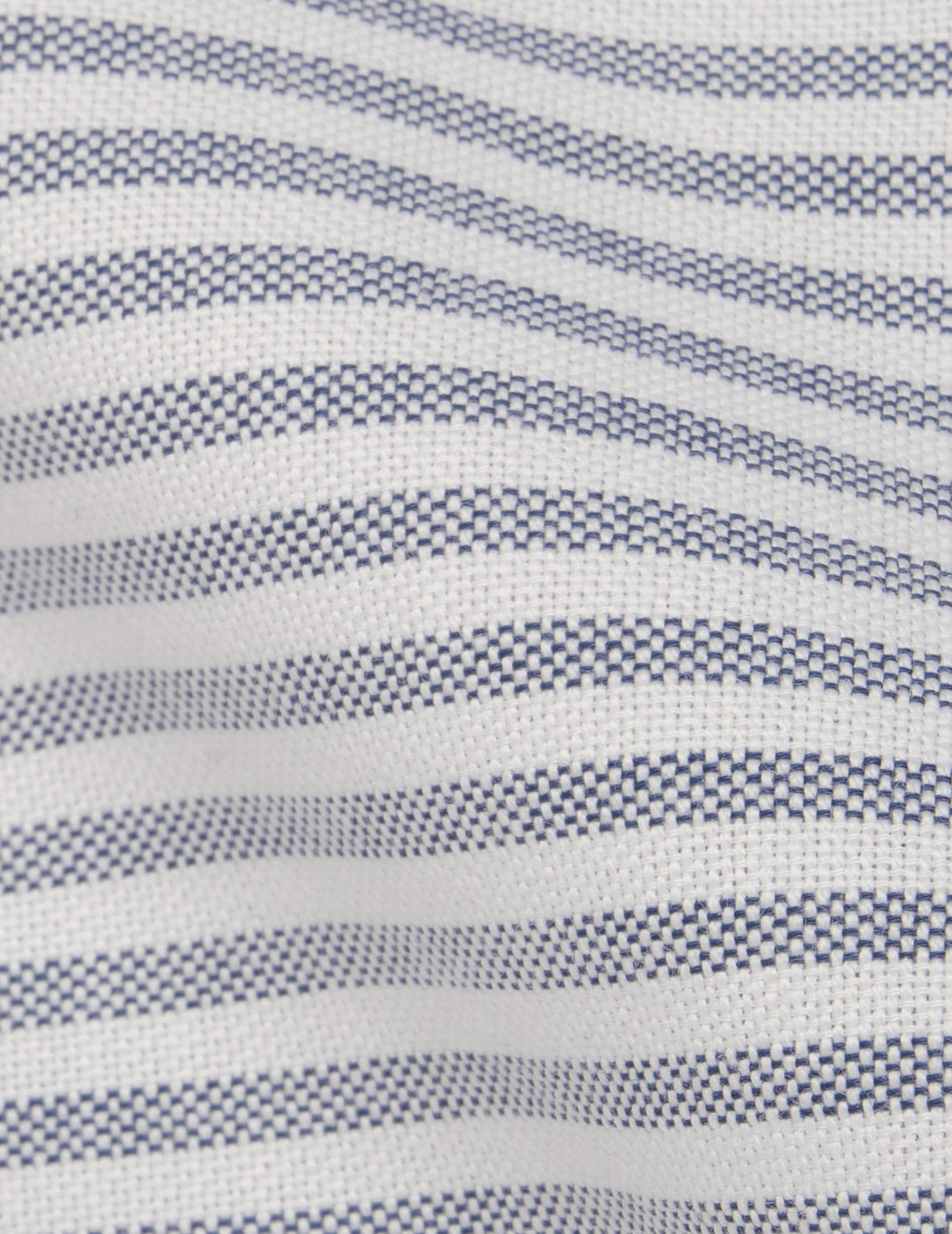 Herwin navy striped shirt - Oxford - Officer Collar