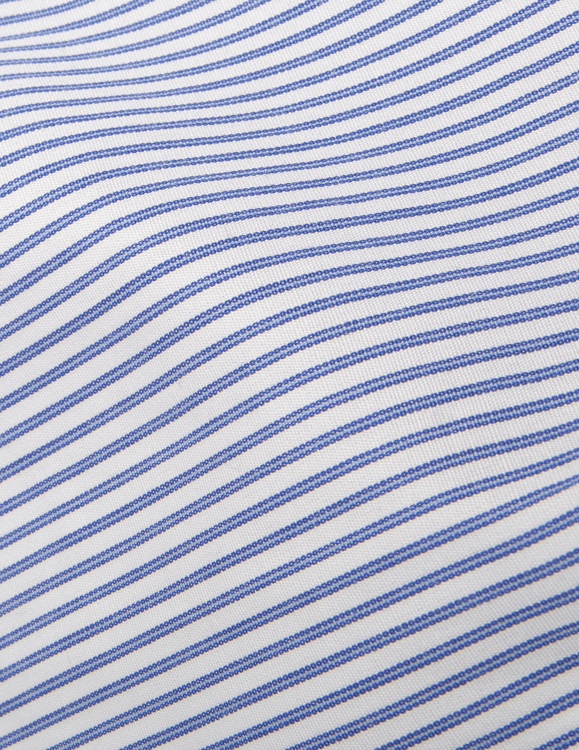 Fitted blue striped shirt - Poplin - Italian Collar