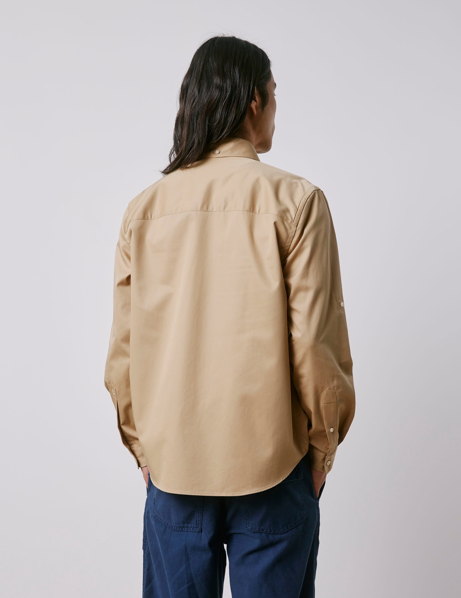 Mathéo beige shirt - Twill - Prodigious buttoned Collar