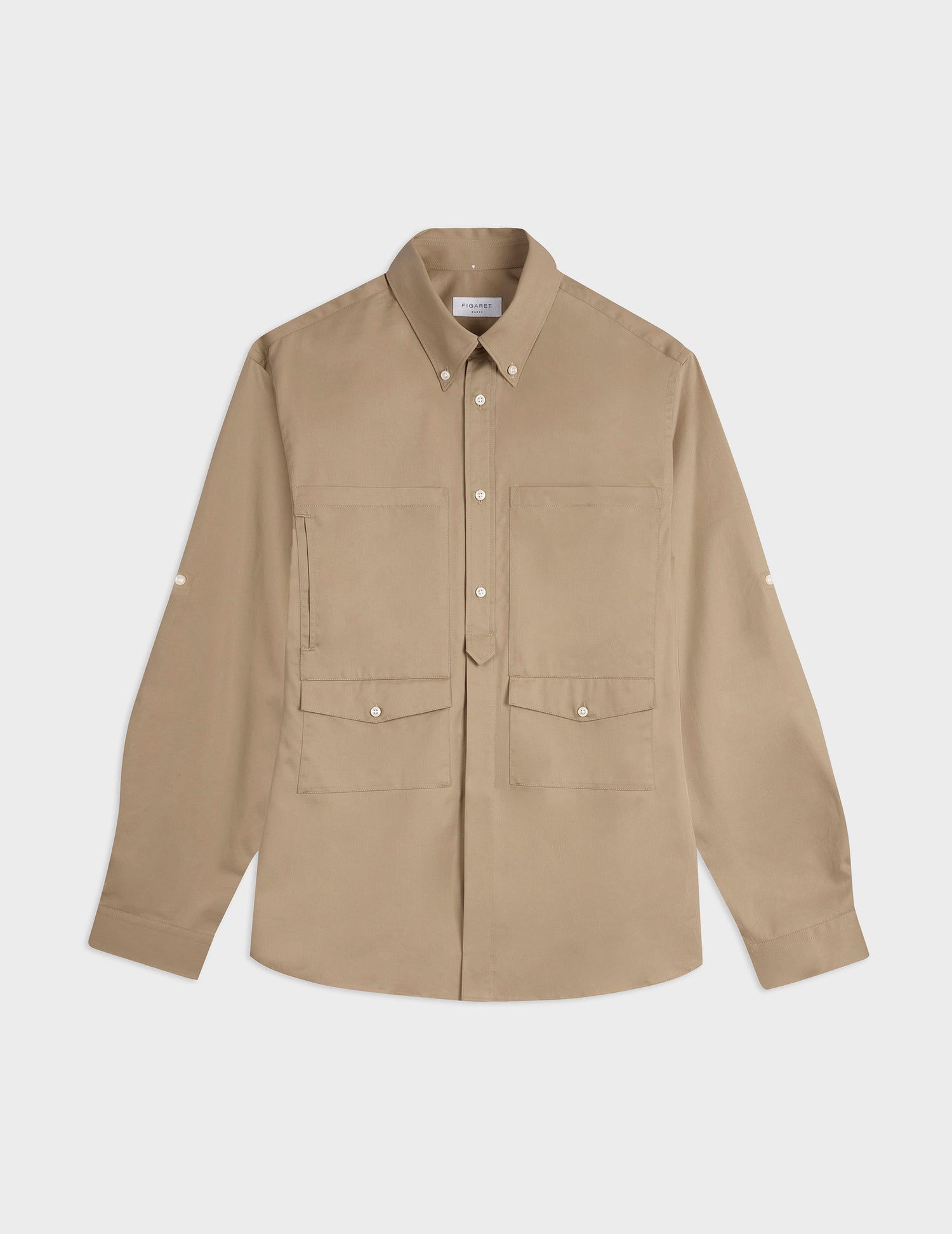 Mathéo beige shirt - Twill - Prodigious buttoned Collar#5