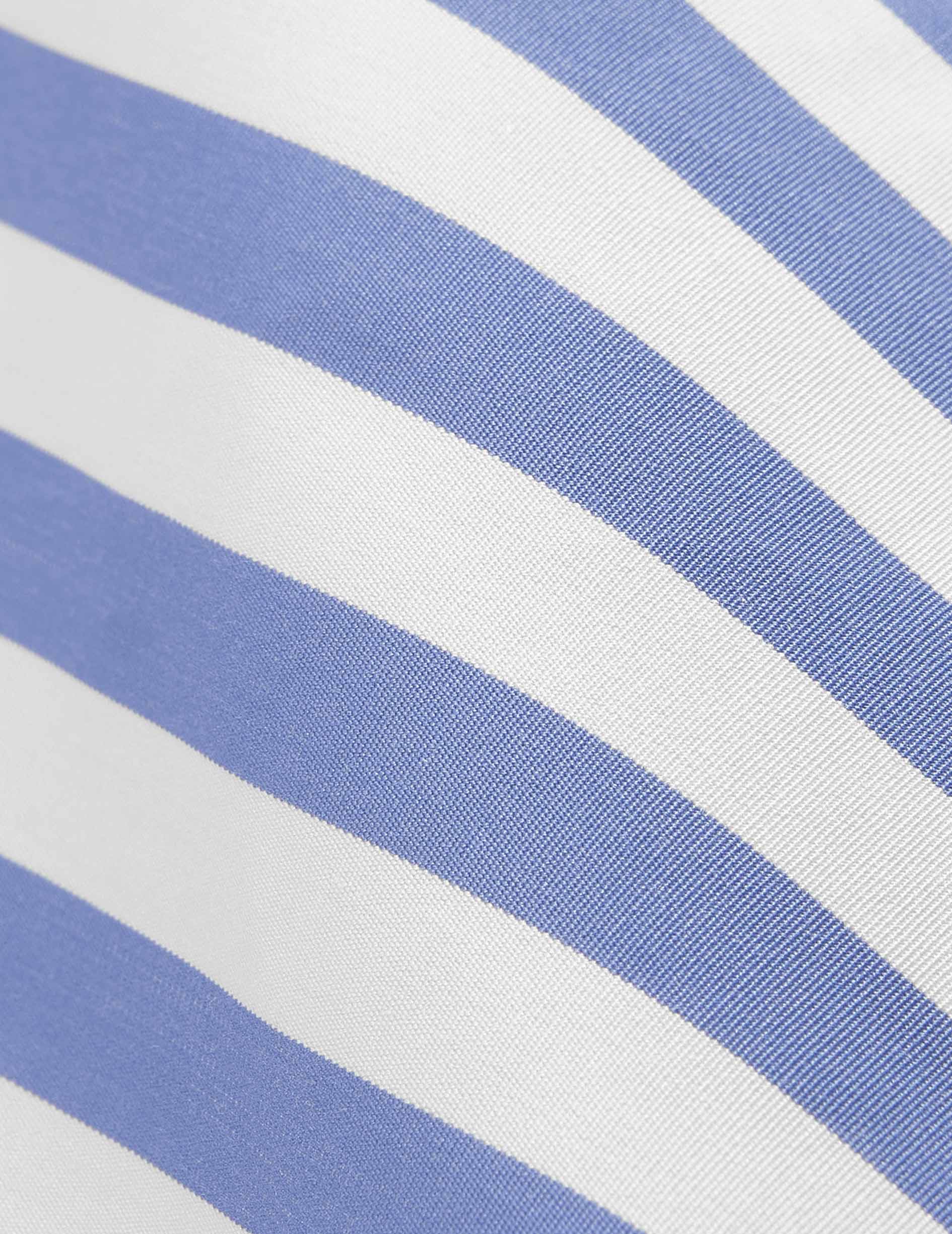 Fitted blue striped shirt - Poplin - Prodigious Collar