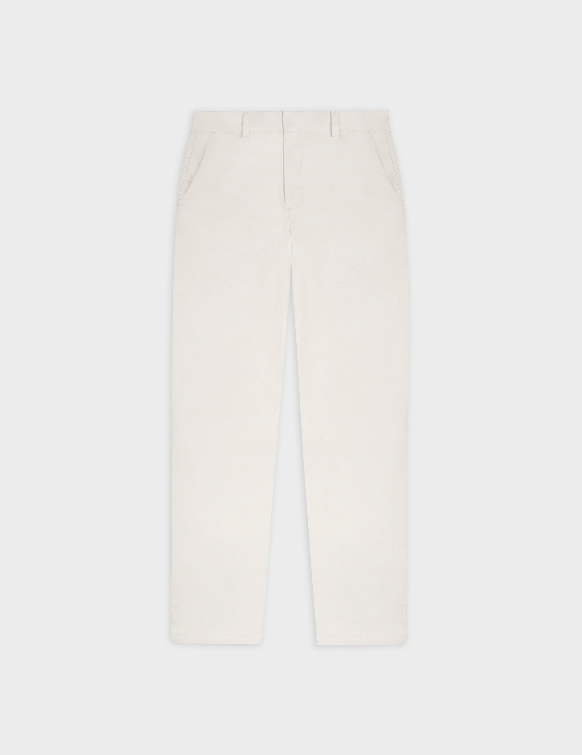 Marco ecru cotton canvas pants