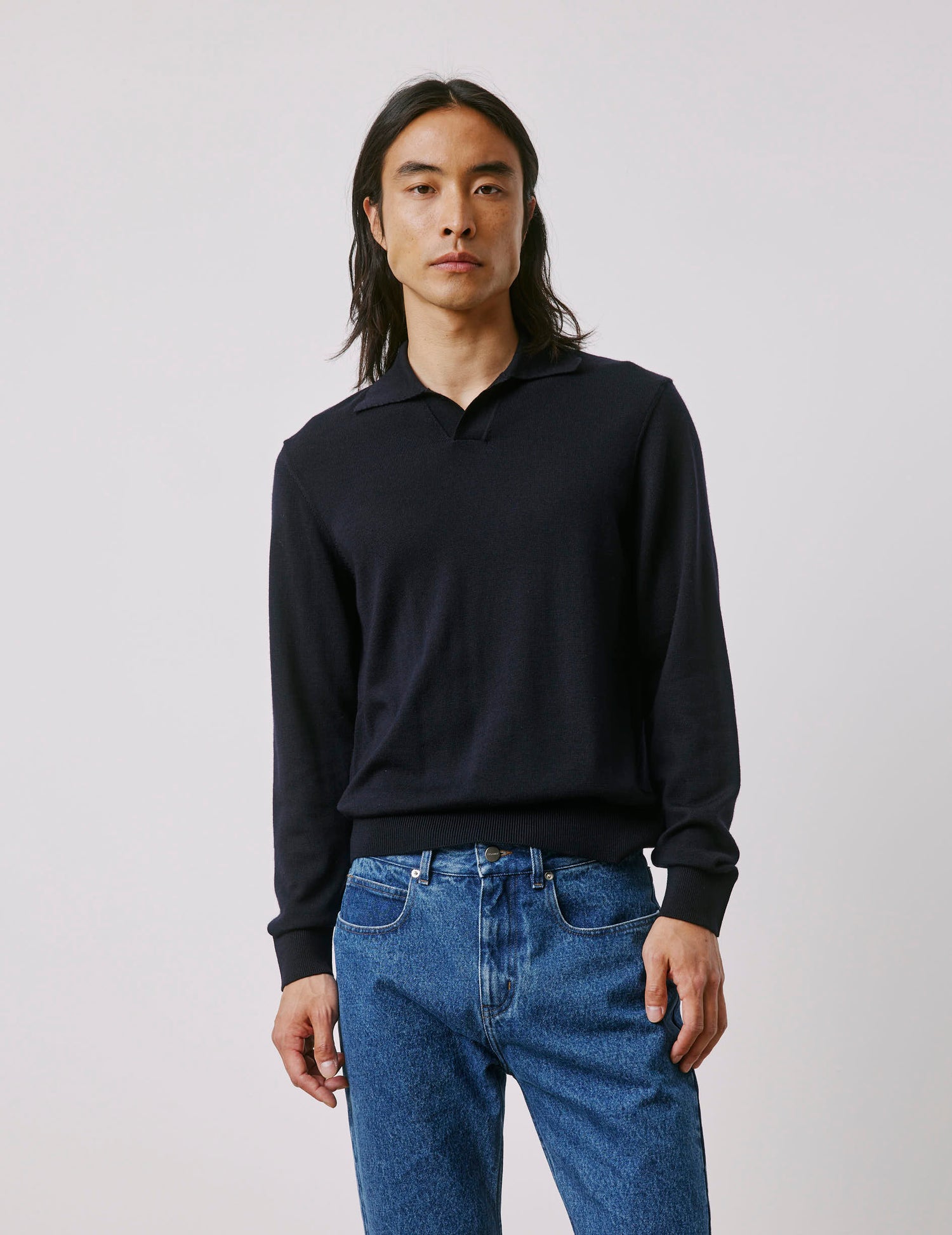 Ilian navy wool sweater