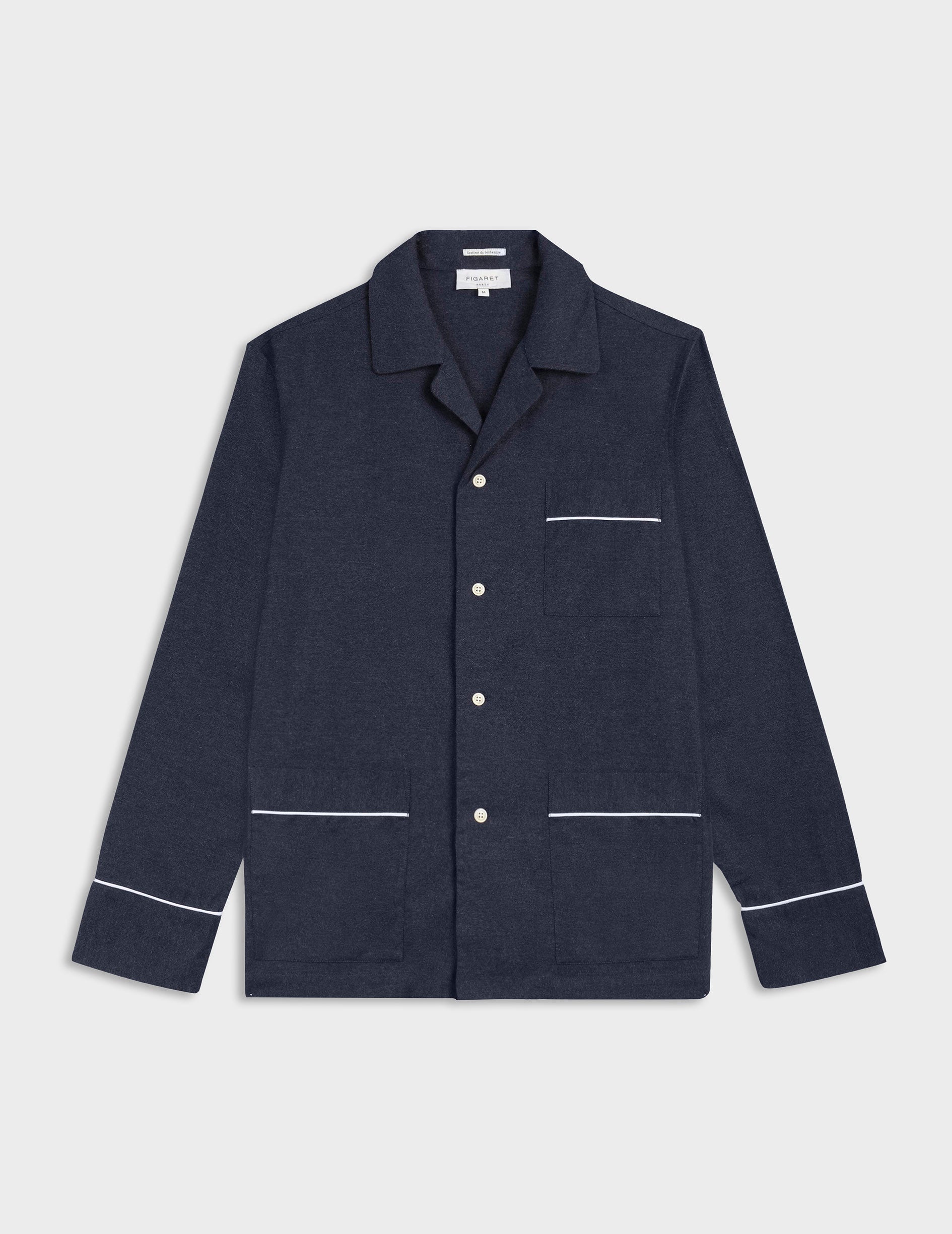 Louis blue flannel pajamas