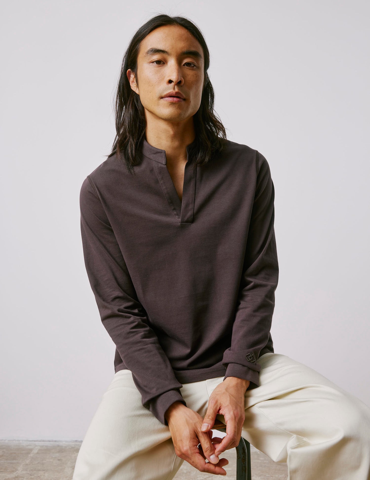 Charles brown cotton t-shirt