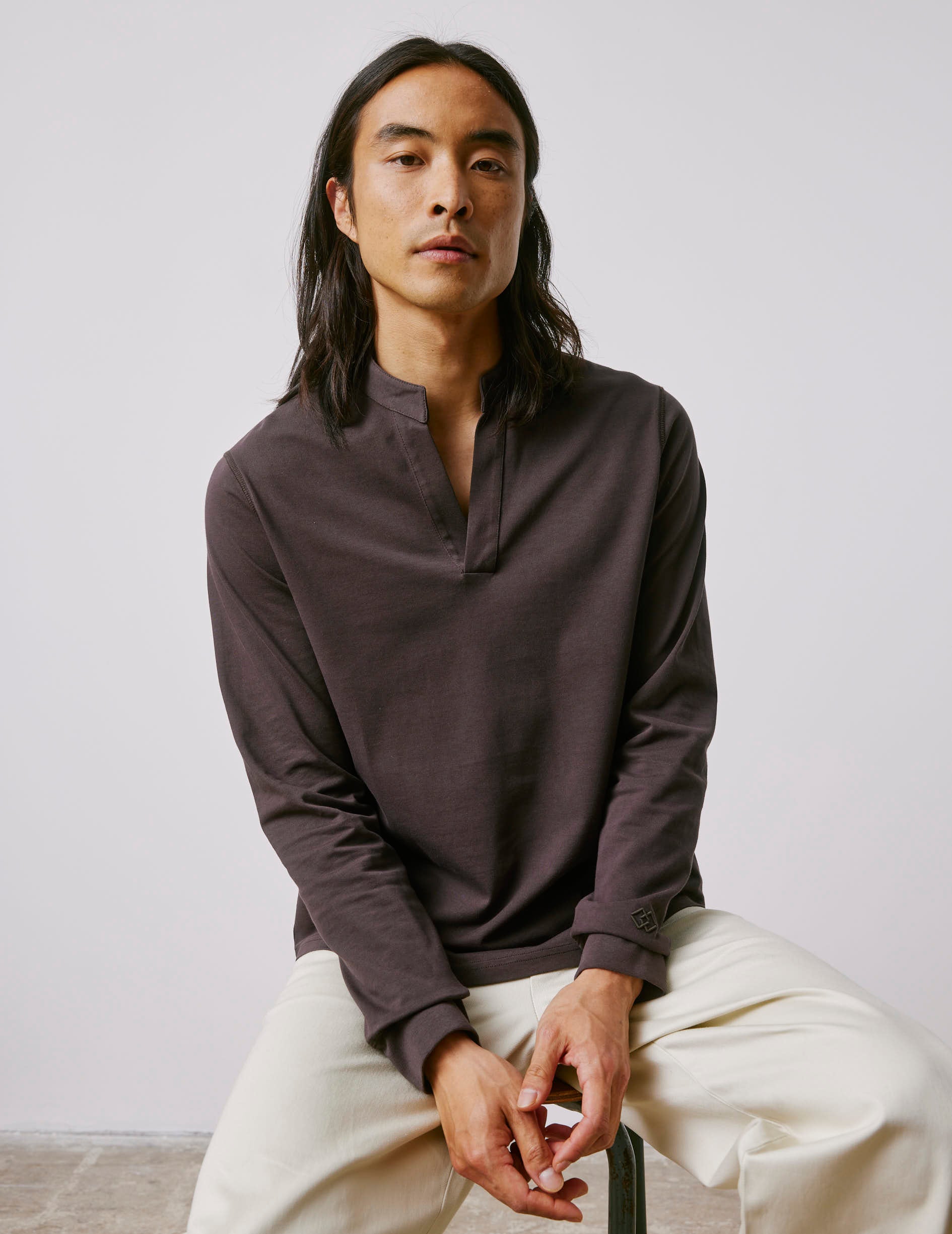 Charles brown cotton t-shirt