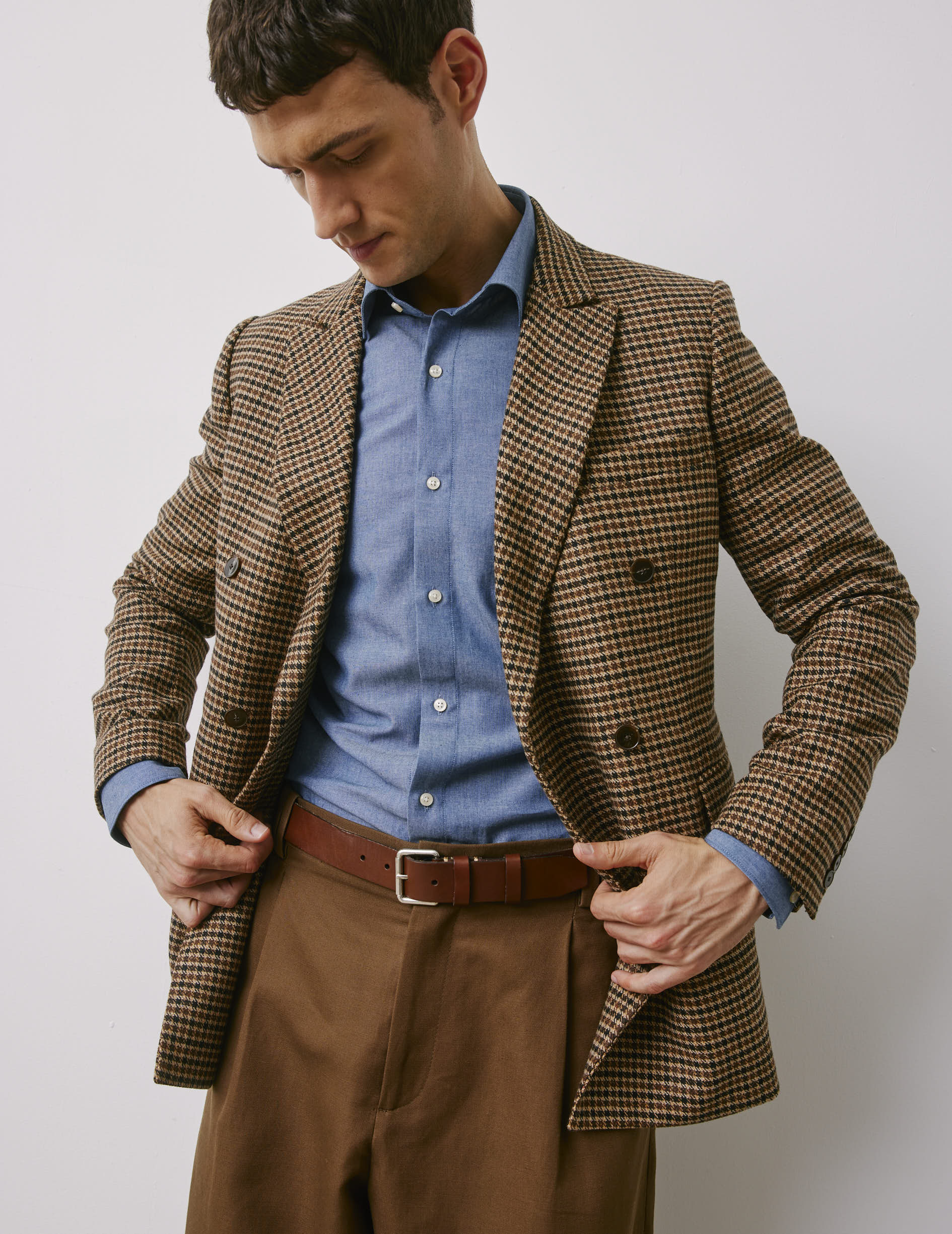 Angelo brown houndstooth jacket