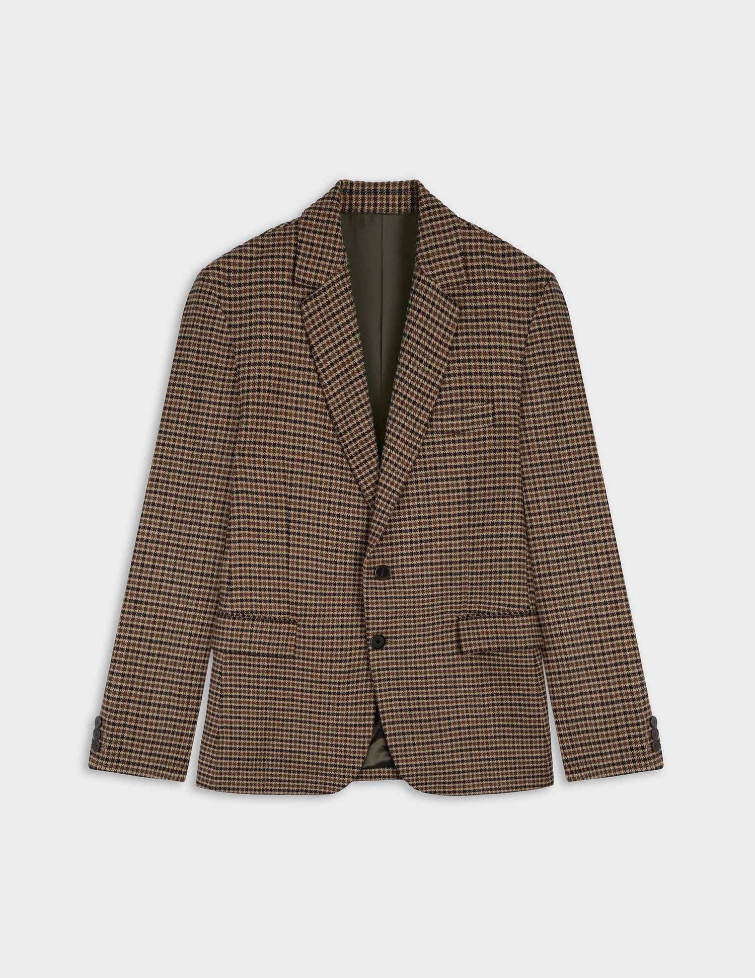 Gabin brown houndstooth wool blazer