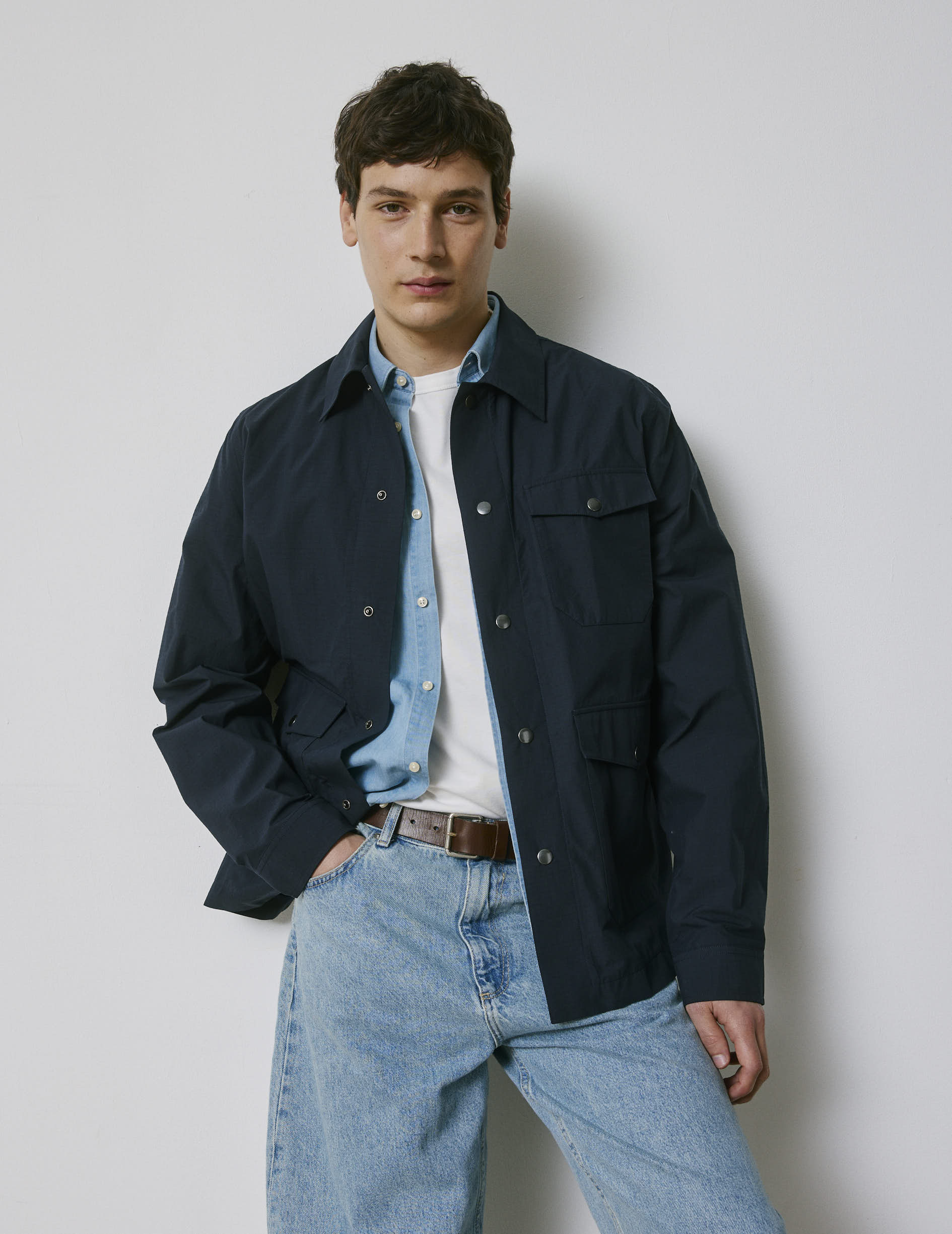 Melvin jacket in navy ripstop