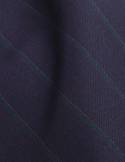 Mickael navy striped virgin wool suit vest