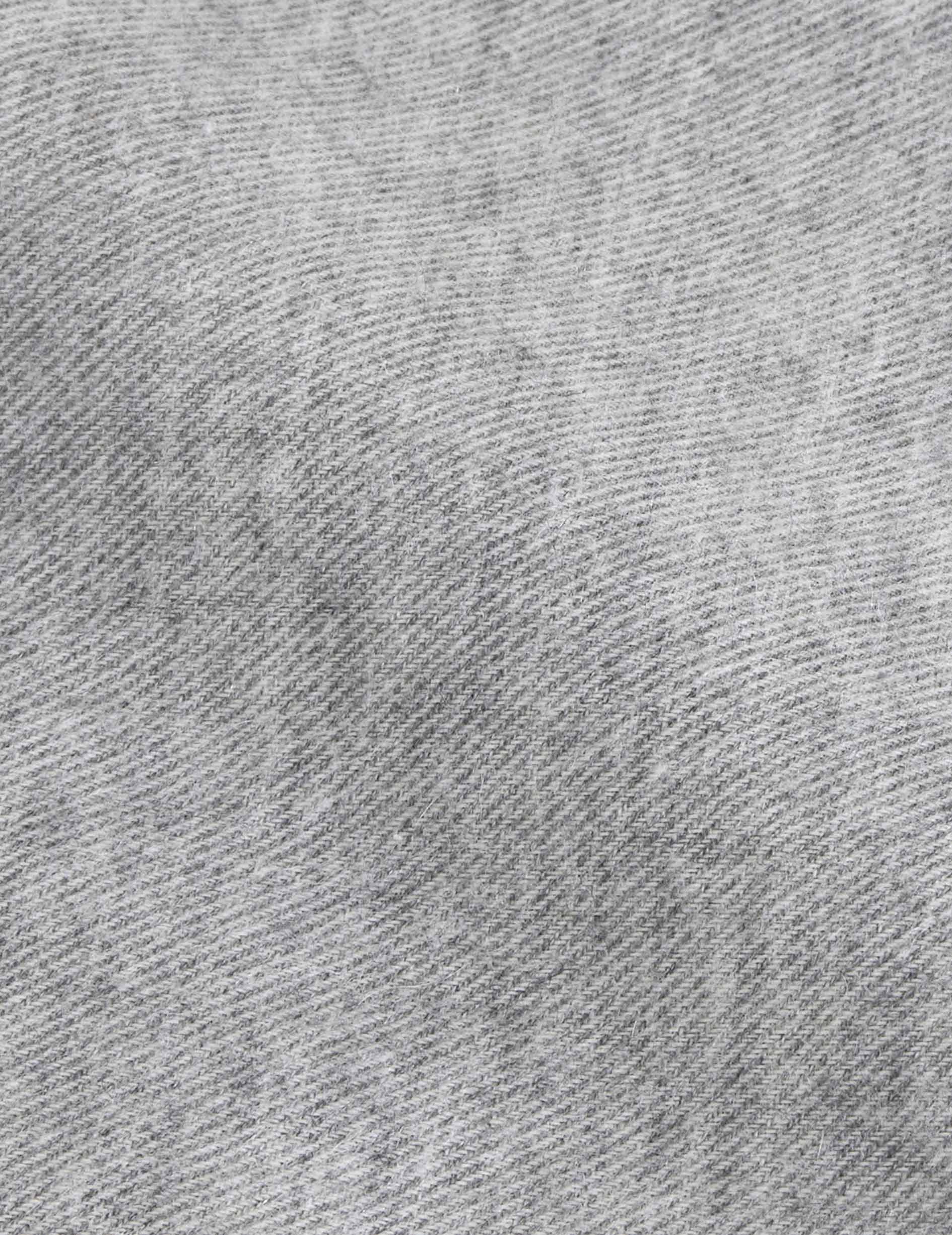 Unisex gray "Je t'aime" shirt - Flannel - Figaret Collar