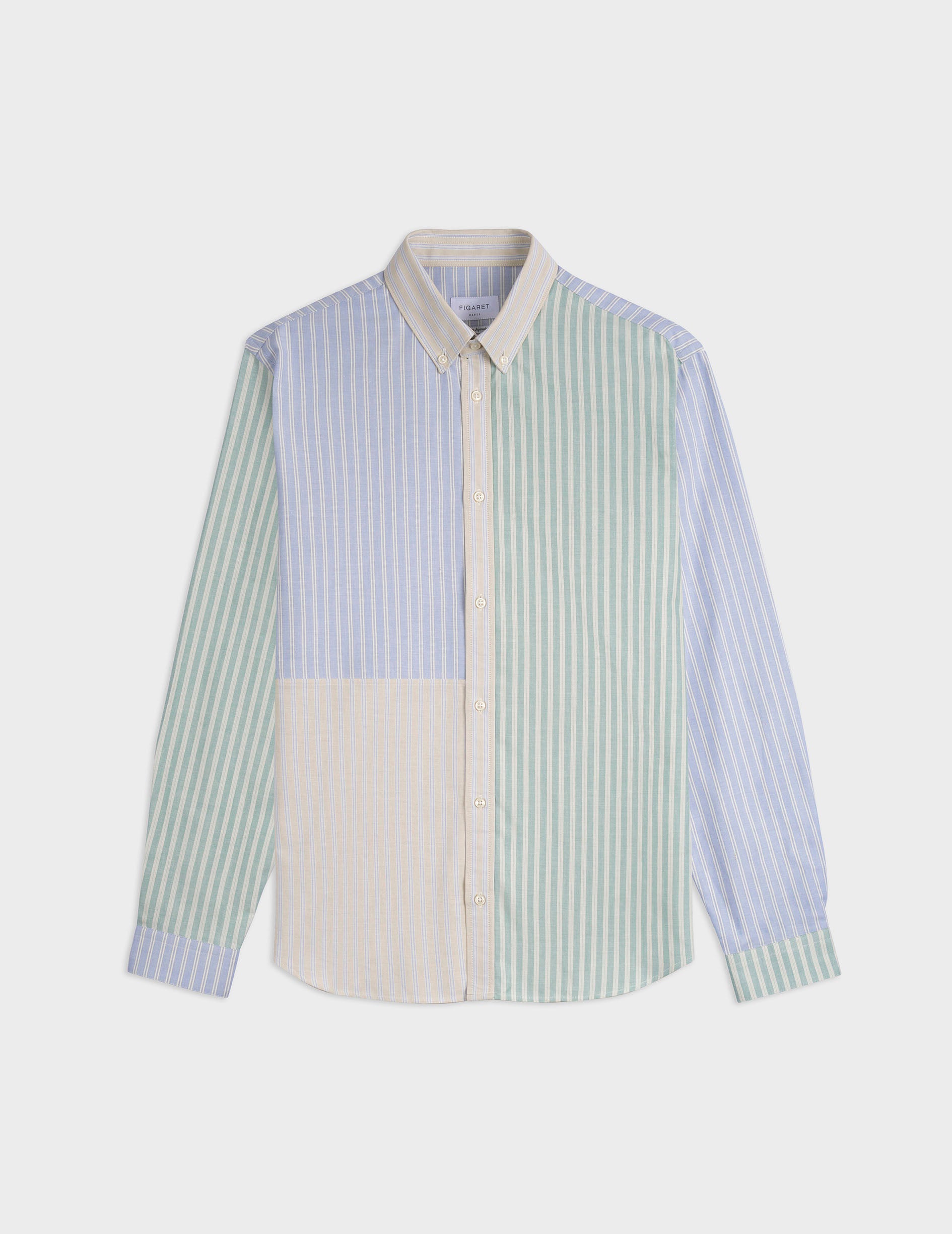 Marvinn blue striped Fun shirt - Oxford - American Collar