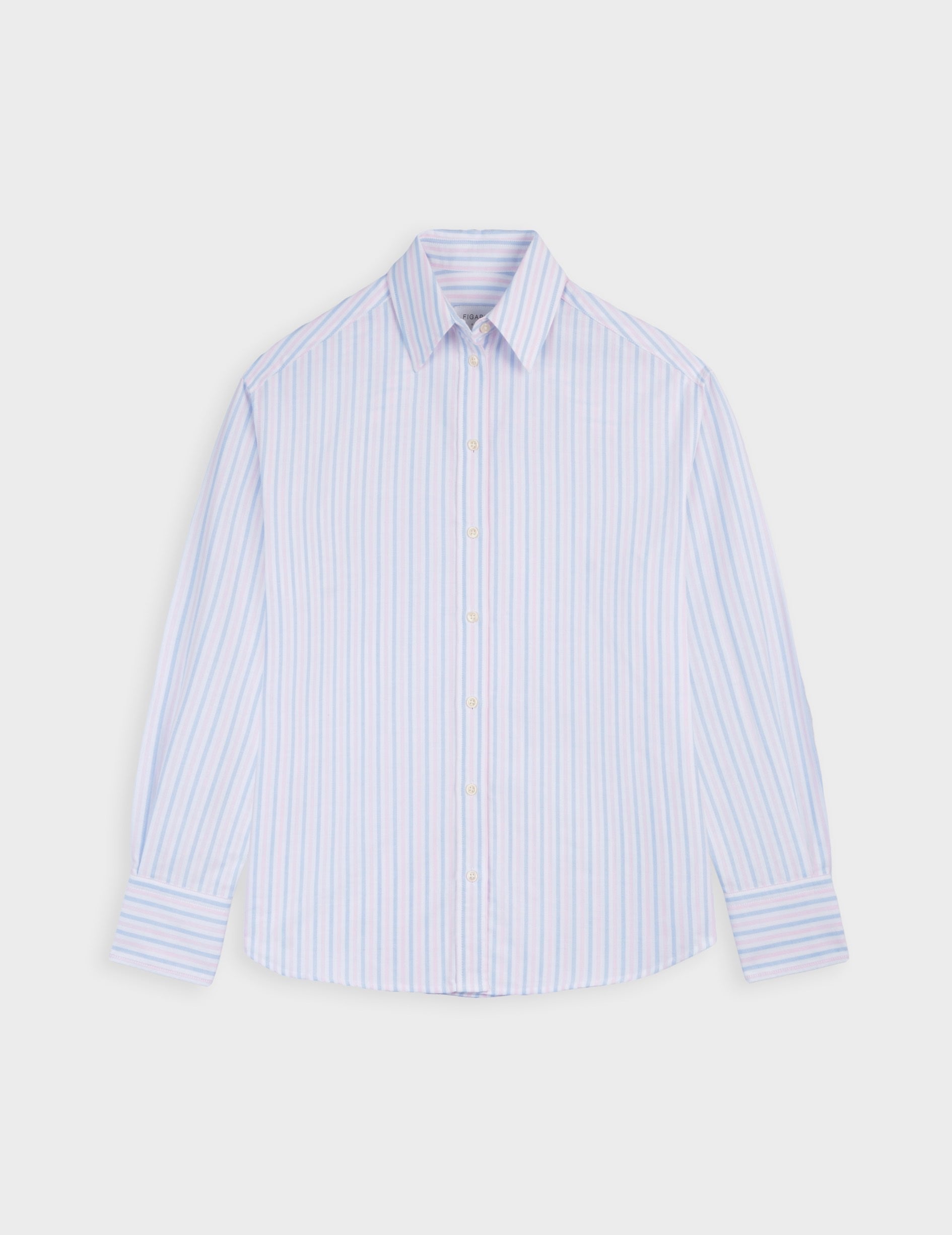 Ambre Striped pink shirt - Oxford - Shirt Collar