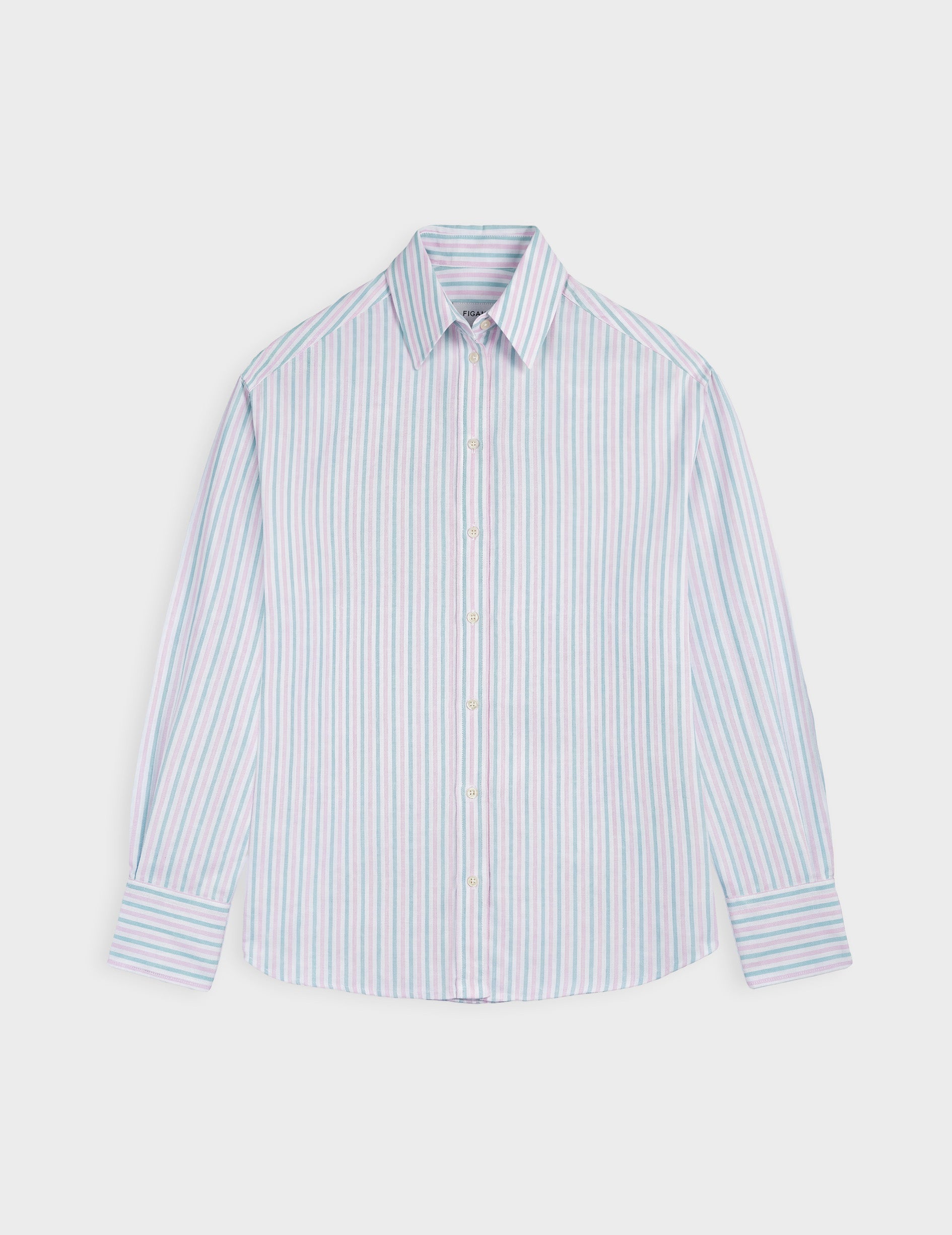 Ambre Striped pink shirt - Oxford - Shirt Collar