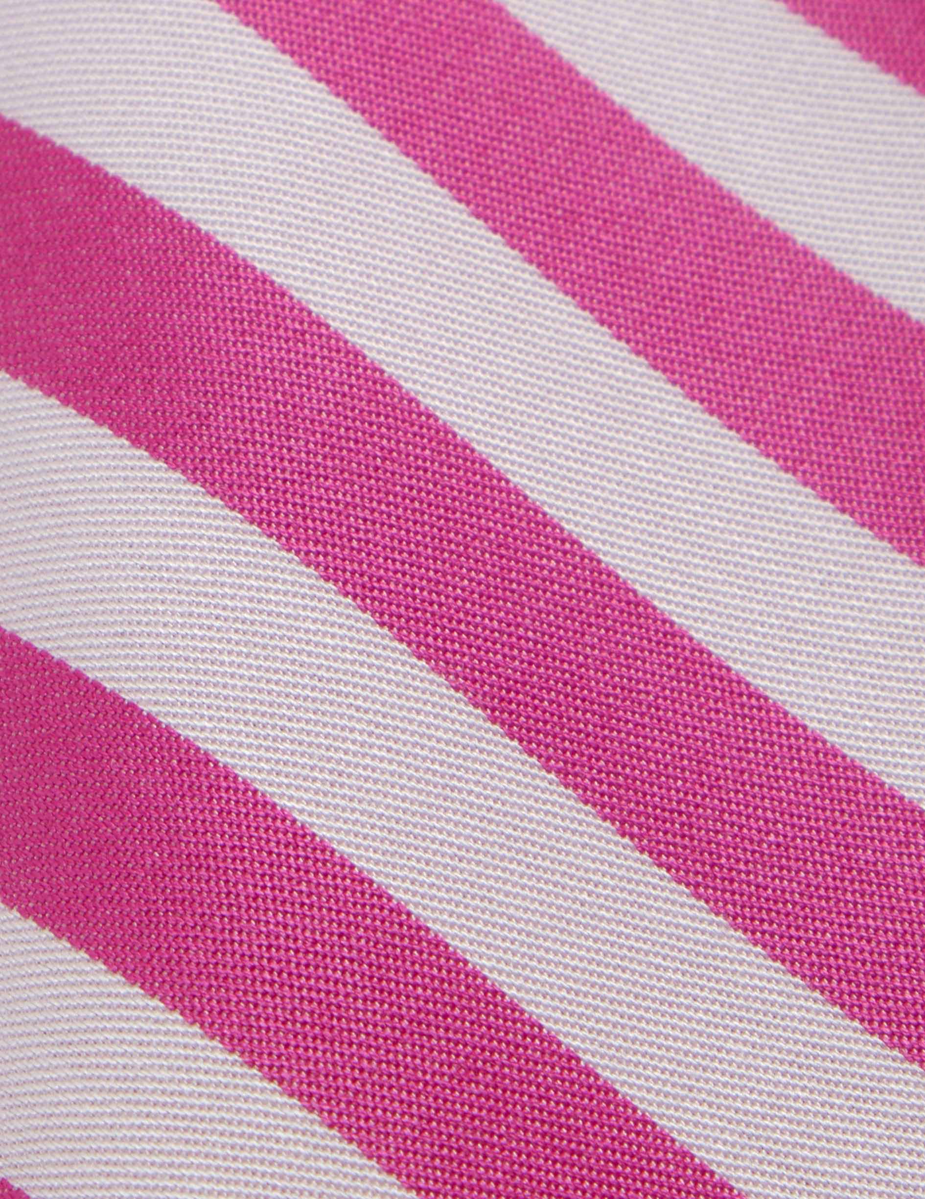Striped fuchsia Ambre shirt - Twill - Chemise Collar
