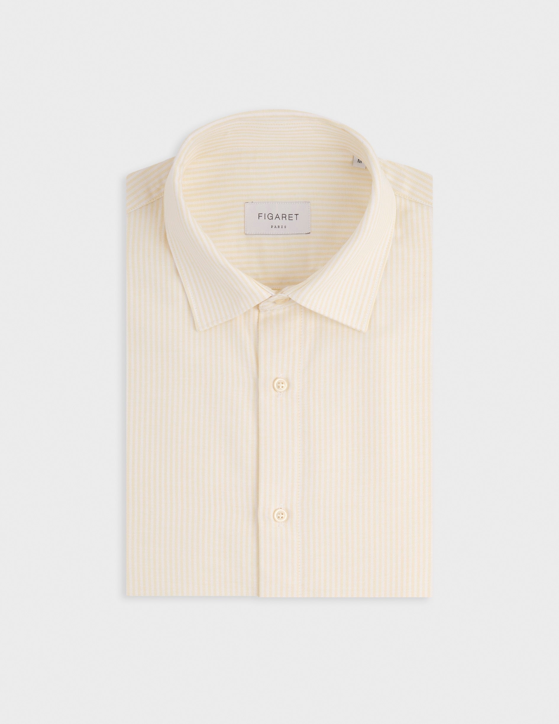 Auguste Striped yellow shirt - Oxford - French Collar
