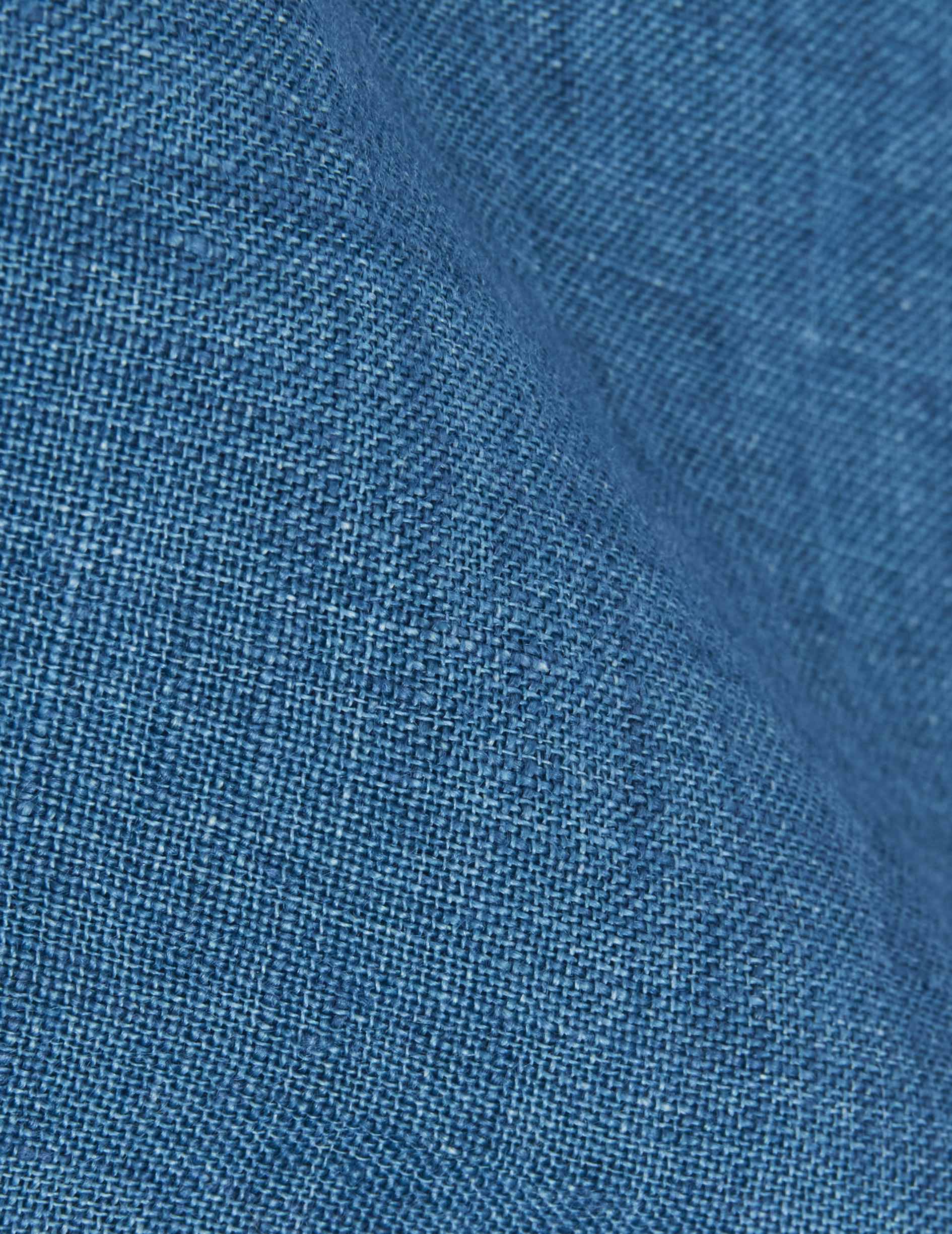 Blue linen Auguste shirt - Linen - French Collar