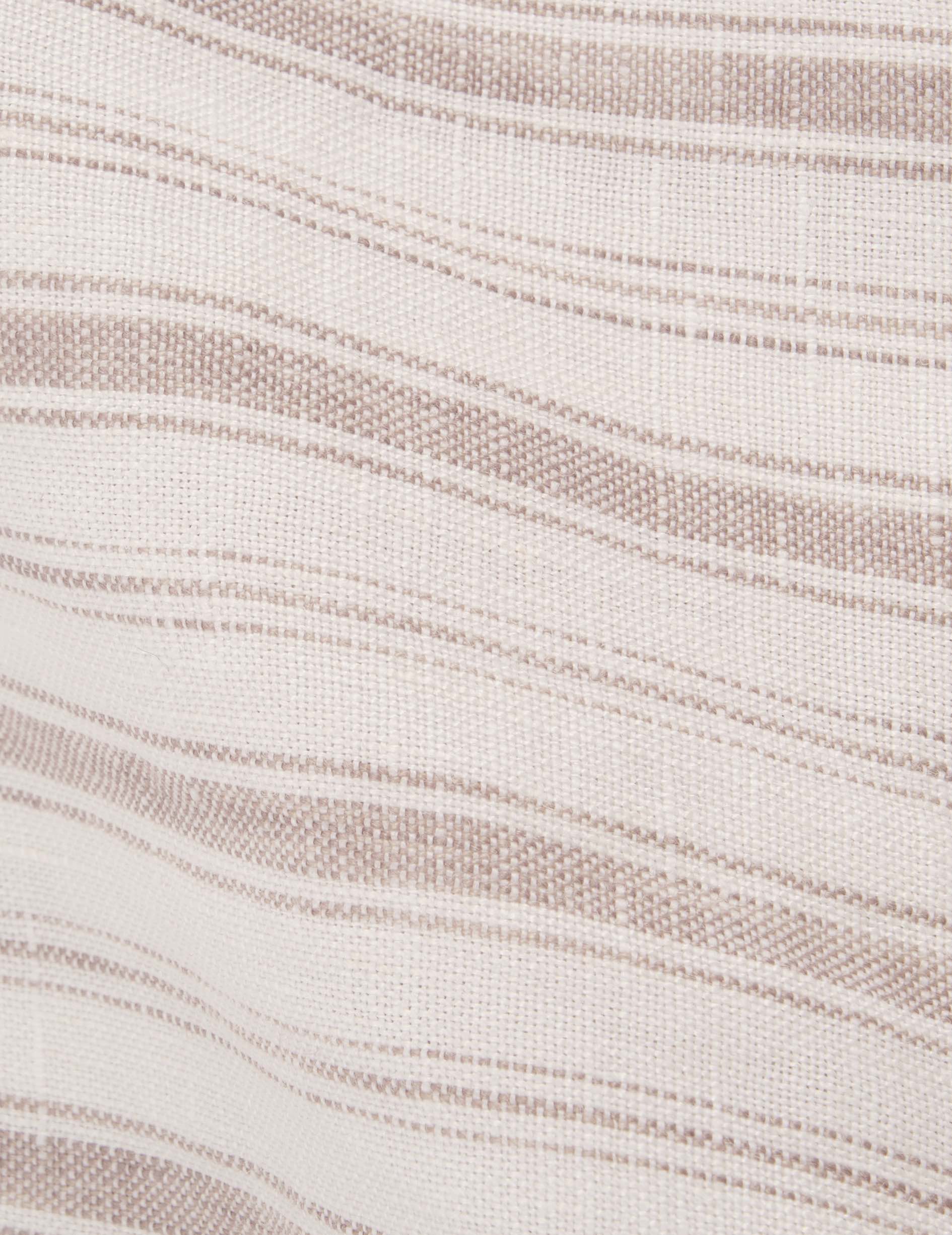Striped beige linen Auguste shirt - Linen - French Collar